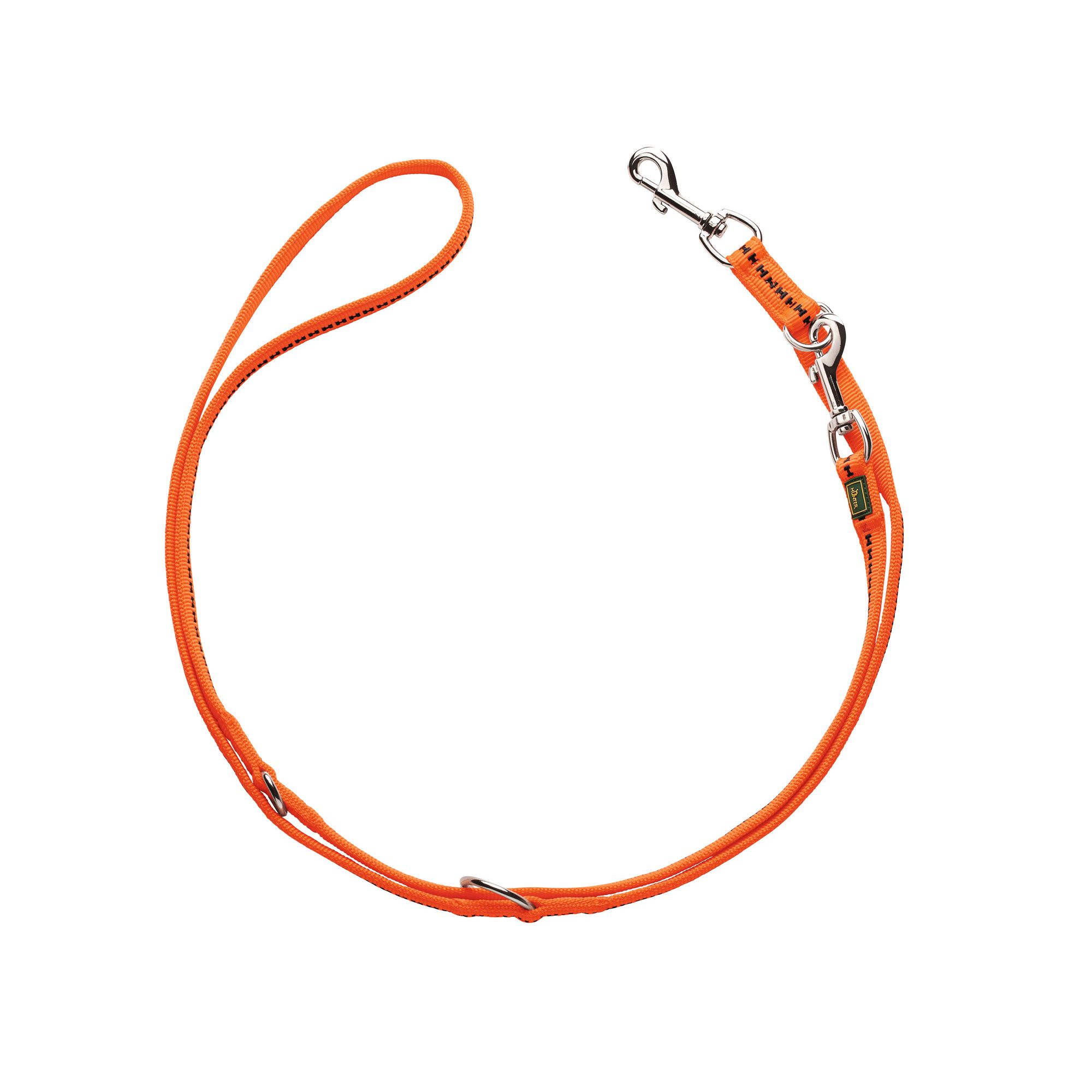 Hunter | Hundeleine | Power Grip | Verstellbare Führleine | Nylon | Orange | versch. Größen