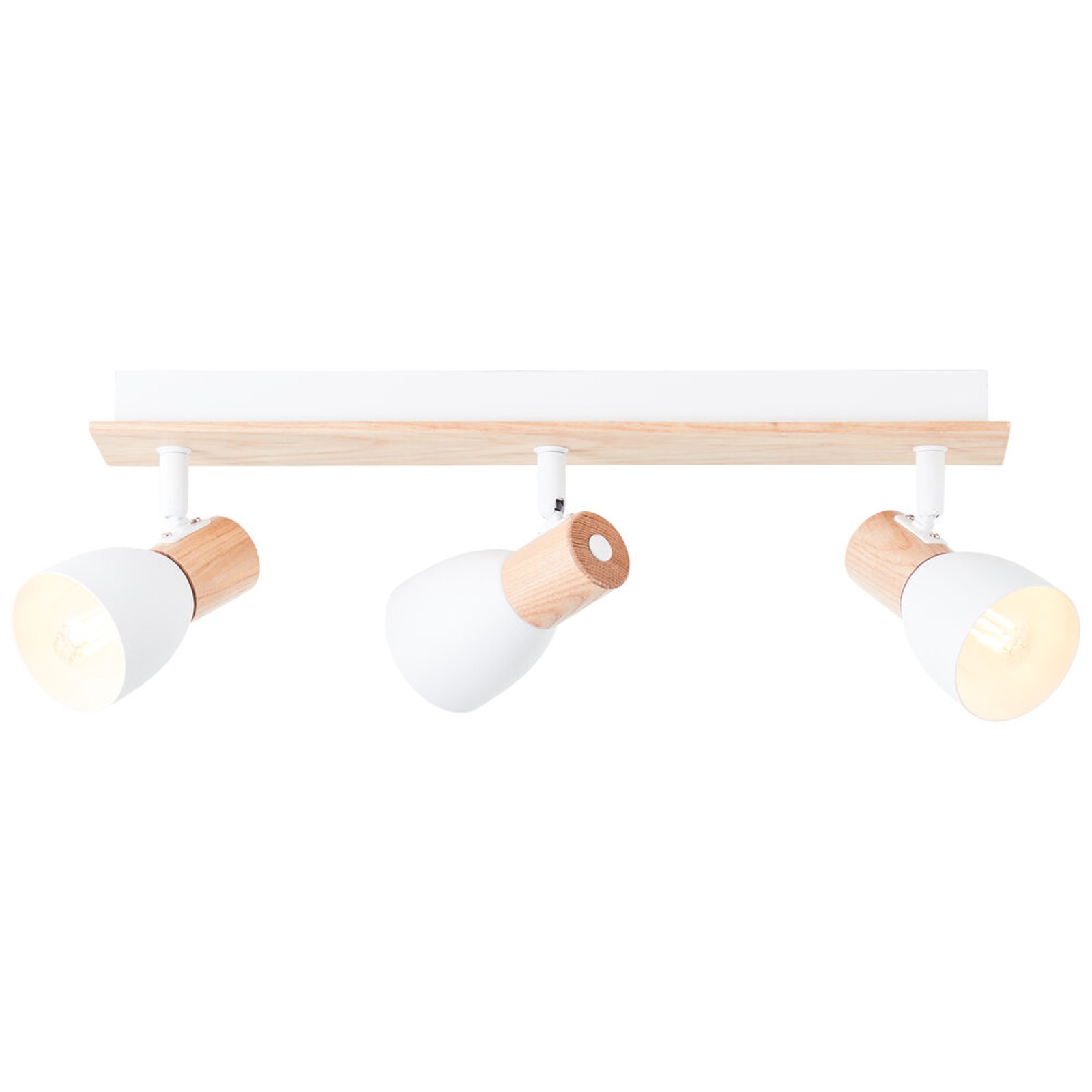 Deckenleuchte 16.5 x 7 x 47.5 cm Braun Holz Deckenlampe Natürlich Skandi Harmonisch