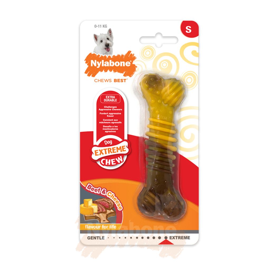Hundespielzeug | Kauspielzeug | Extreme Chew Texture Bone | Steak & Käse | versch. Größen