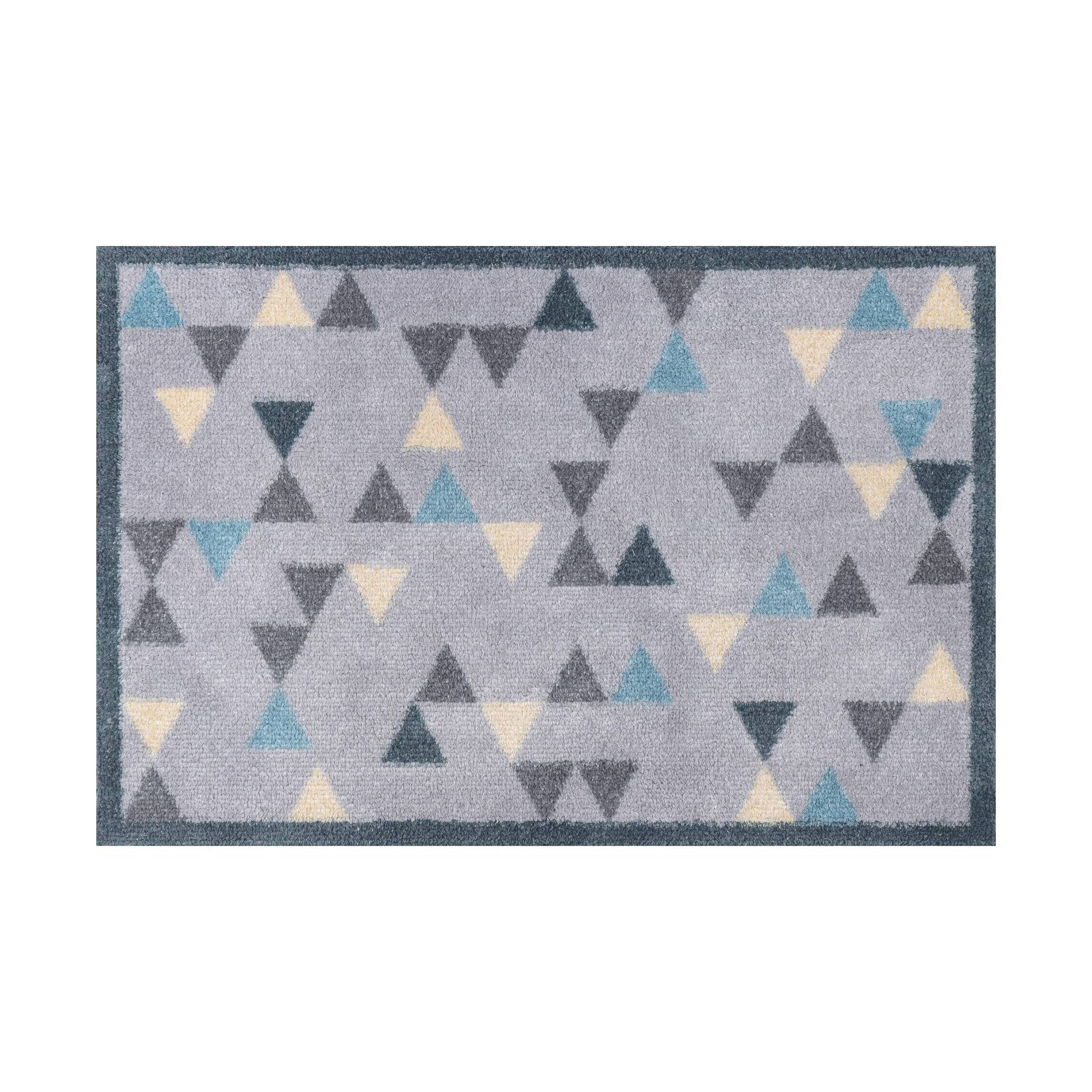 Fußmatte Triangolo 72 x 50 cm Schmutzfangmatte waschbar Floornovo Natur Schmutzfang
