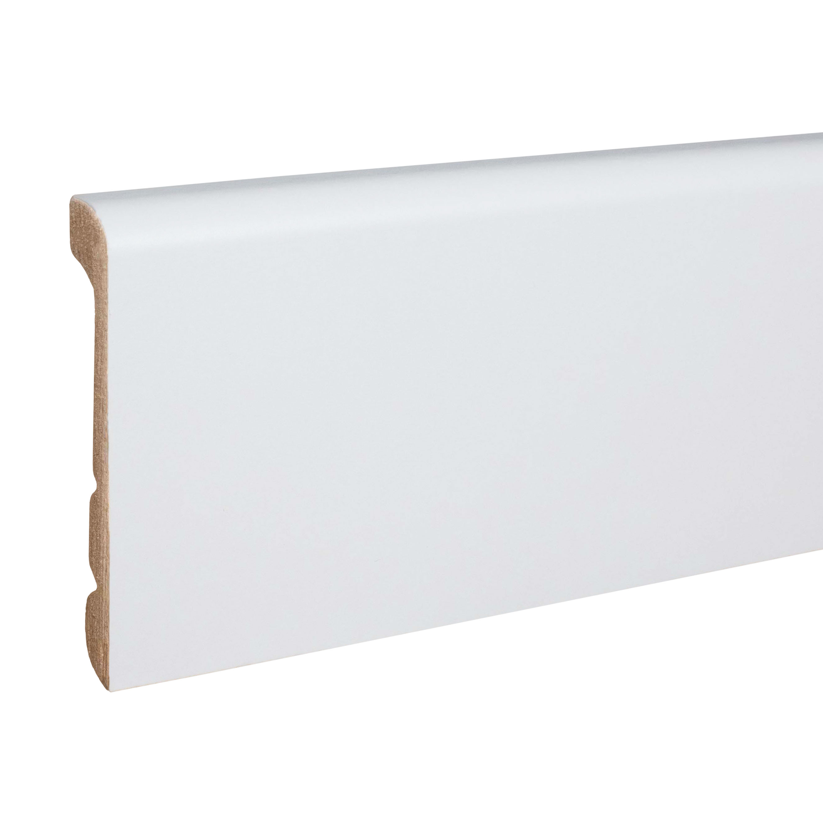 Neuhofer | Fliesenabdeckleiste | MDF | 24 x 92 x 2400 mm | Weiß | Foliert | Individuell kürzbar