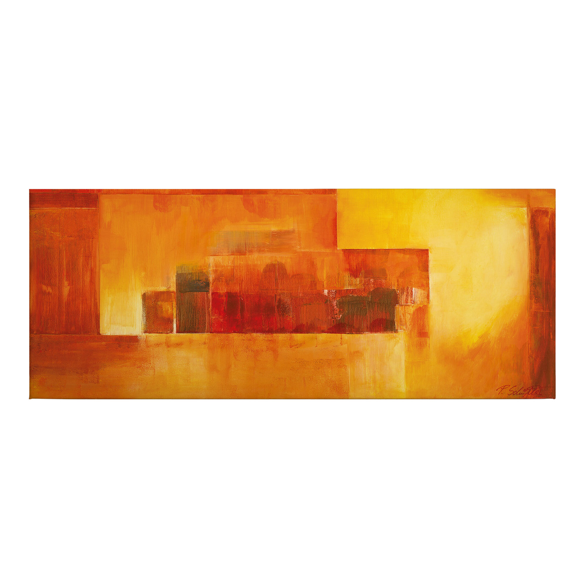 Tadessi Leinwandbild Retro - 40 x 100 cm - M1-No.50488 - Keilrahmen in Orange