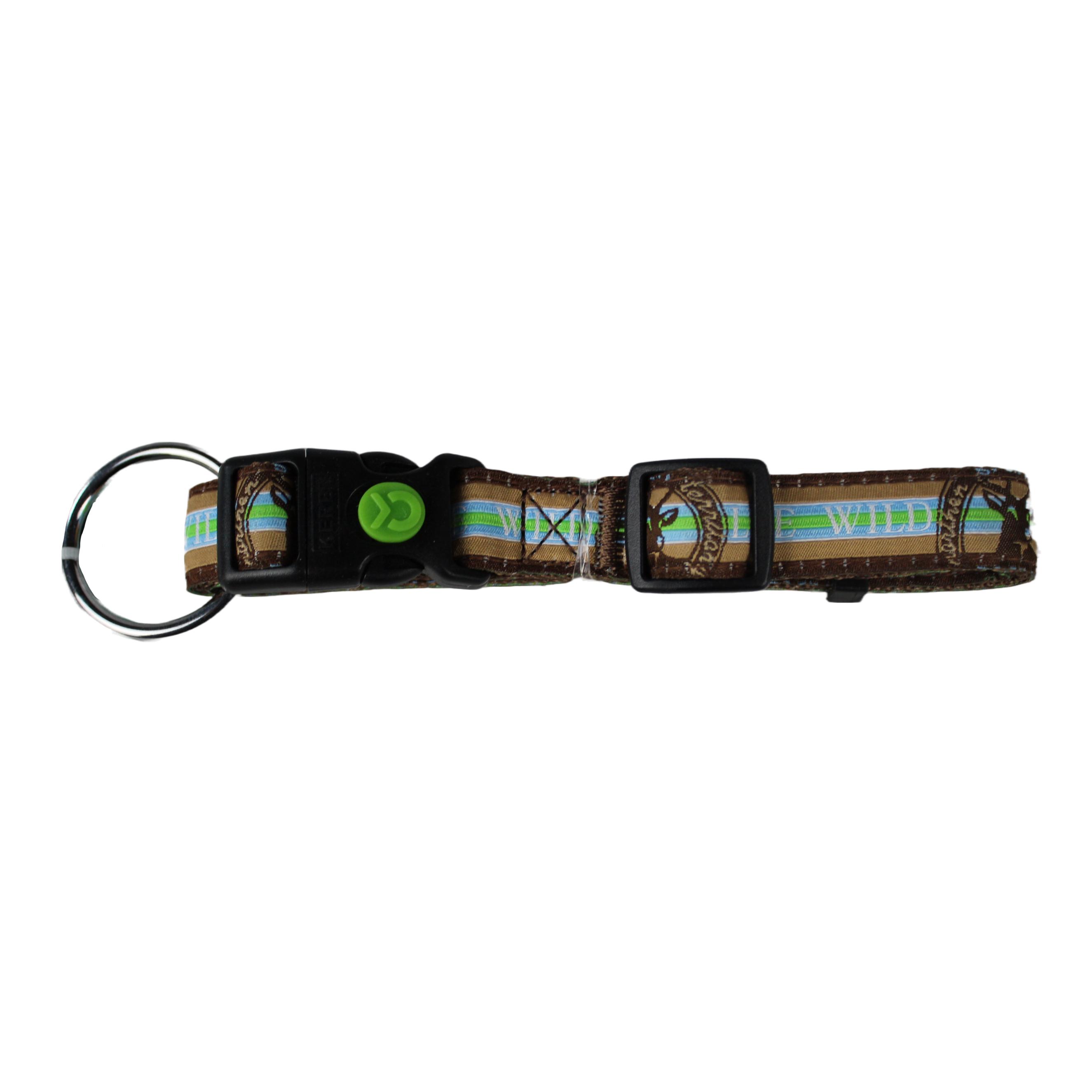 Hundehalsband Wild Life | Braun | verschiedene Größen | Klippverschluss | Halsband für Hunde