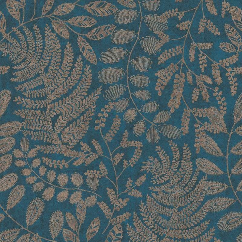 A.S. Creation | The BOS | 388304 | Vliestapete | Blumenoptik | 0.53 x 10.05 m | Blau