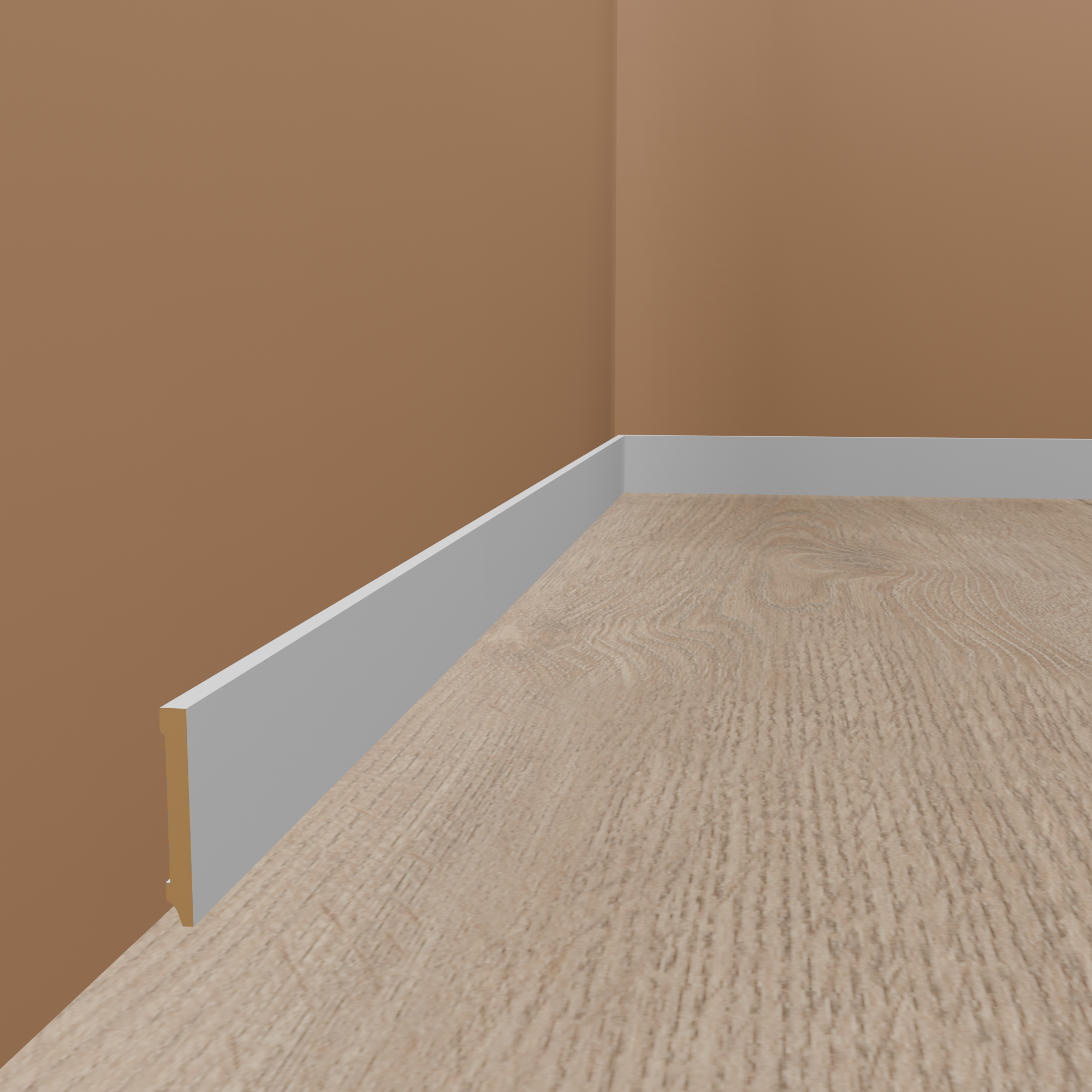 Sockelleiste "Salzgitter" MDF 13 x 40 x 2500 mm Weiß Modern by PROVISTON