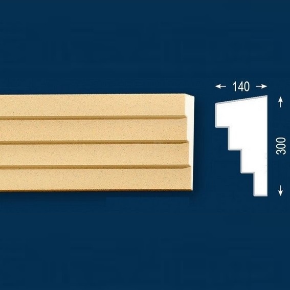 Wiesemann | Fassadenelement "FP32-b" | Endstück links | Fassadenstuck | Beschichtet