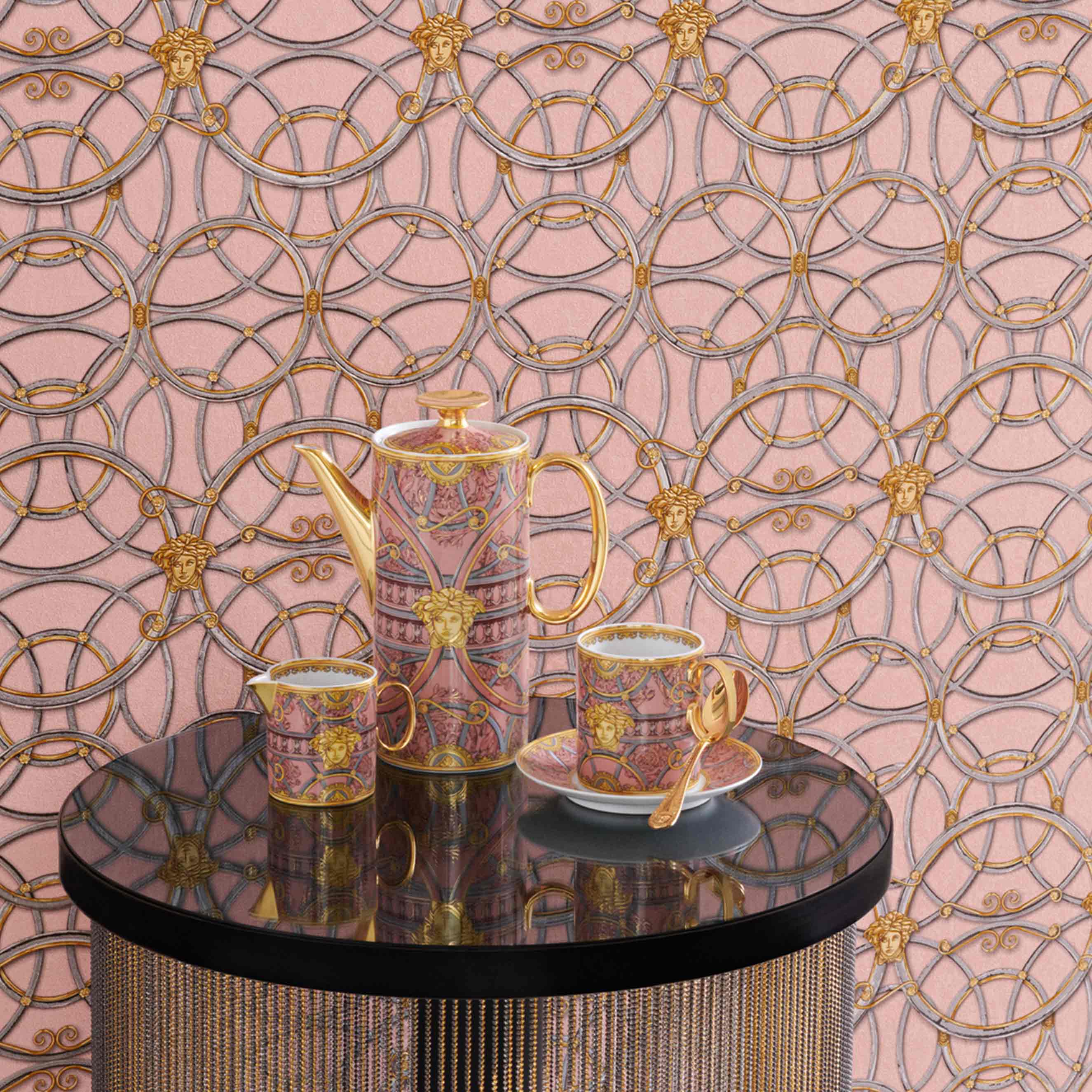 Design Tapete Versace 4 | No. 10188 | Vliestapete Barockoptik | 0.70 m x 10.05 m | Silber
