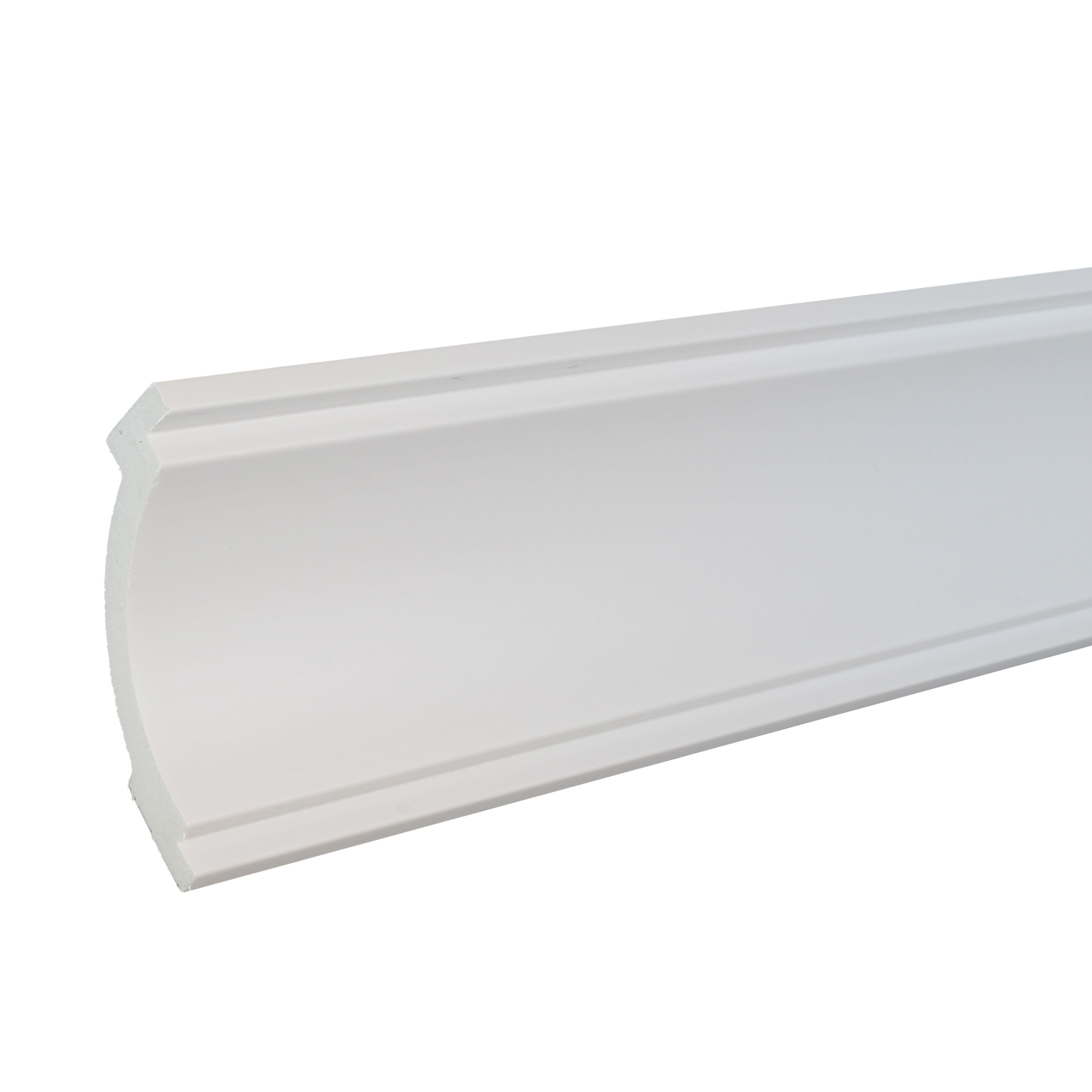 PROVISTON Stuckleiste Kunststoff Weiß - 60 x 80 x 2000 mm Moderne Leiste für die Decke