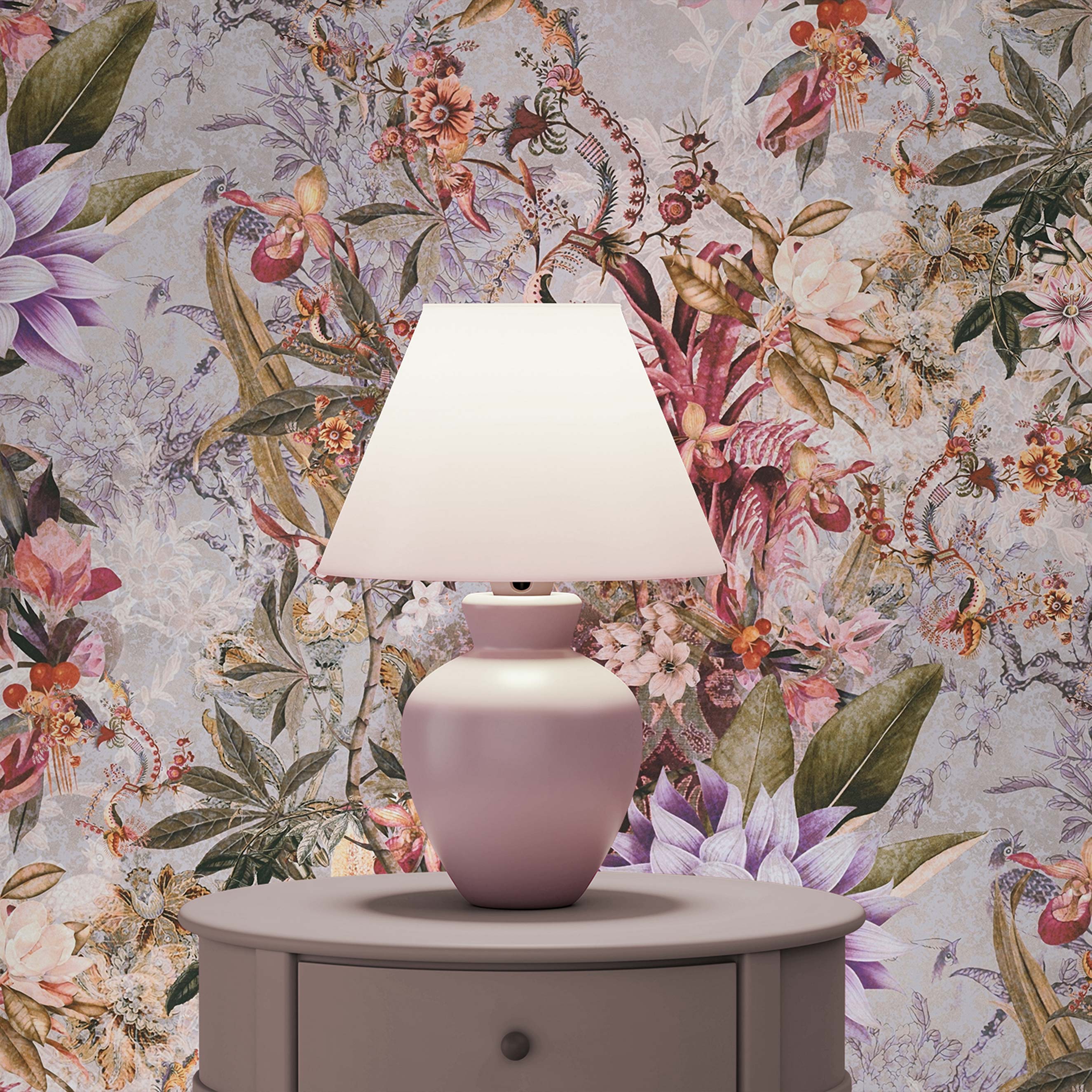 Tapete Blumen Mario M1-No.784 Vliestapete Lila Beige Blumenoptik Floral