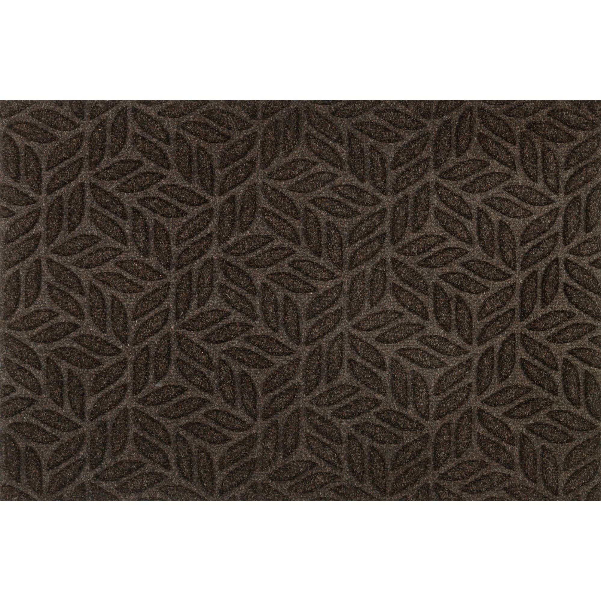 Paillasson Leaves Dark Brown 90 x 60 cm tapis de sol lavable wash+dry DUNE