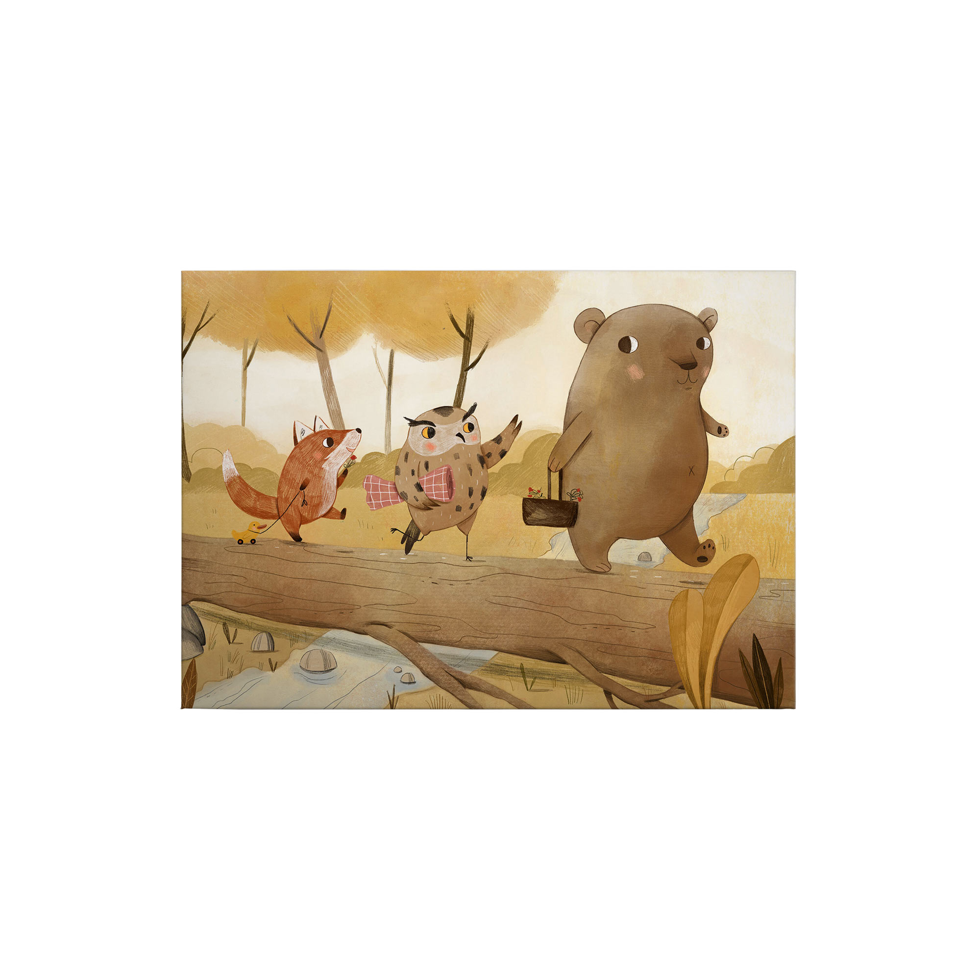 Tadessi Leinwandbild Tiere - 50 x 70 cm - M1-No.50344 - Keilrahmen in Braun Beige