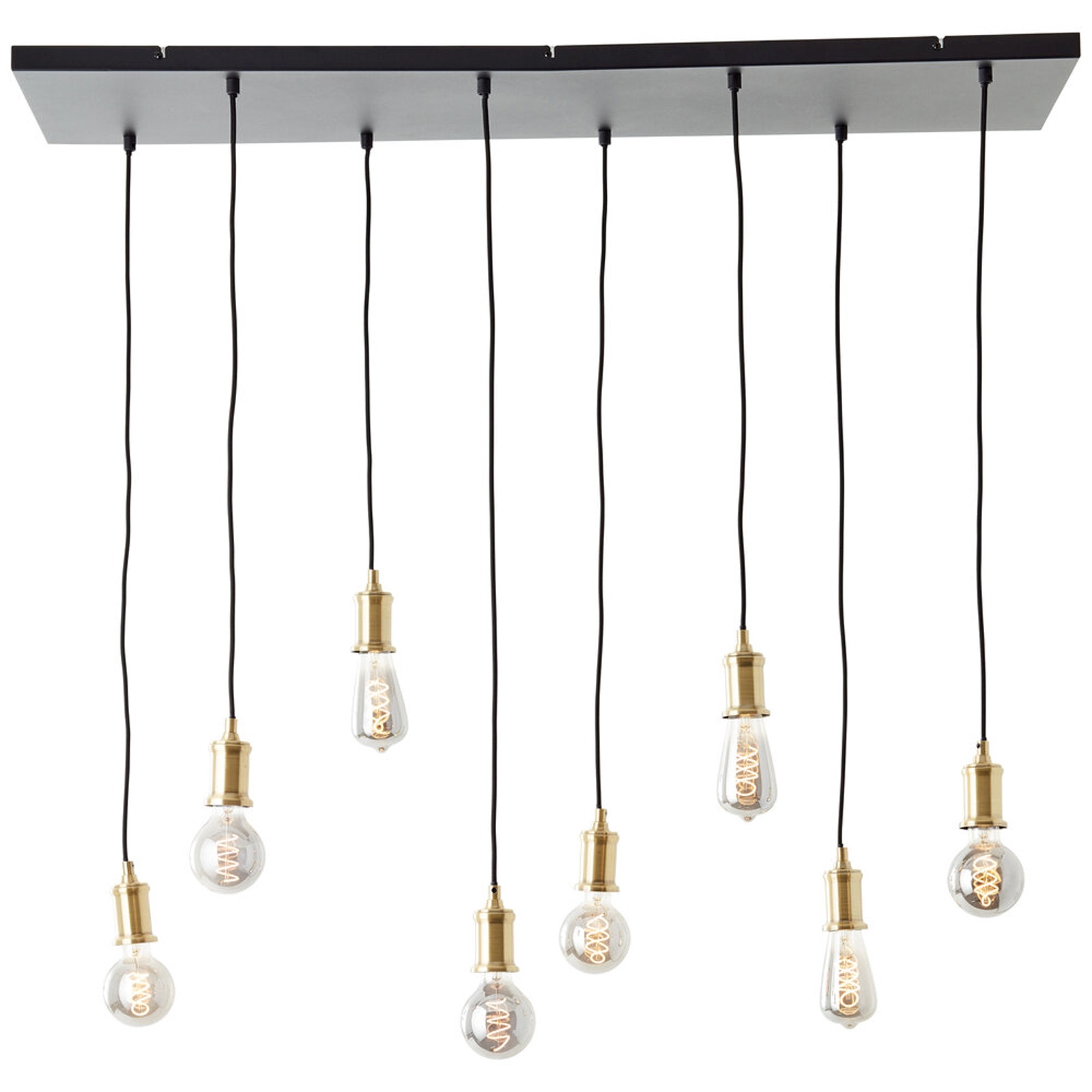 Pendelleuchte 133 x 110 x 34.8 cm Schwarz Metall Pendellampe Modern Harmonisch