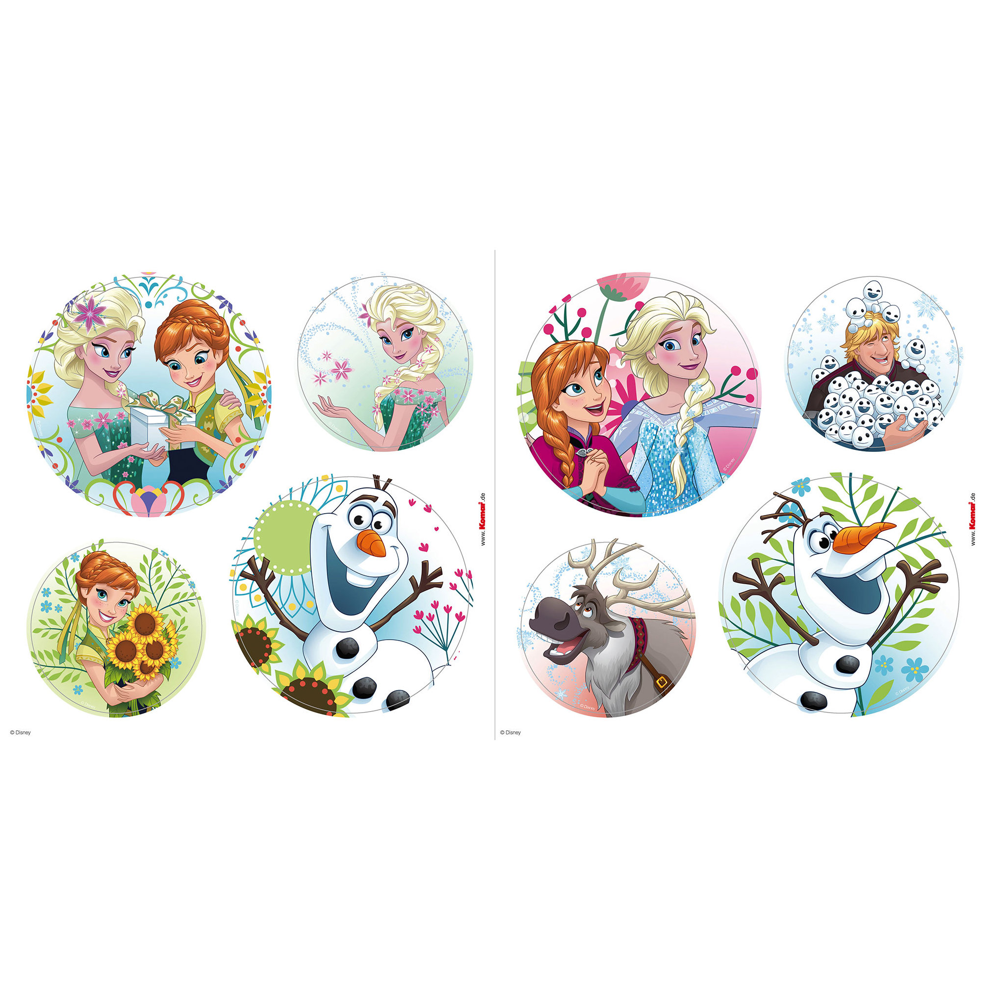 Komar Fenstersticker - Disney Frozen Springday - 30 x 30 cm - Fensteraufkleber - Kinderzimmer