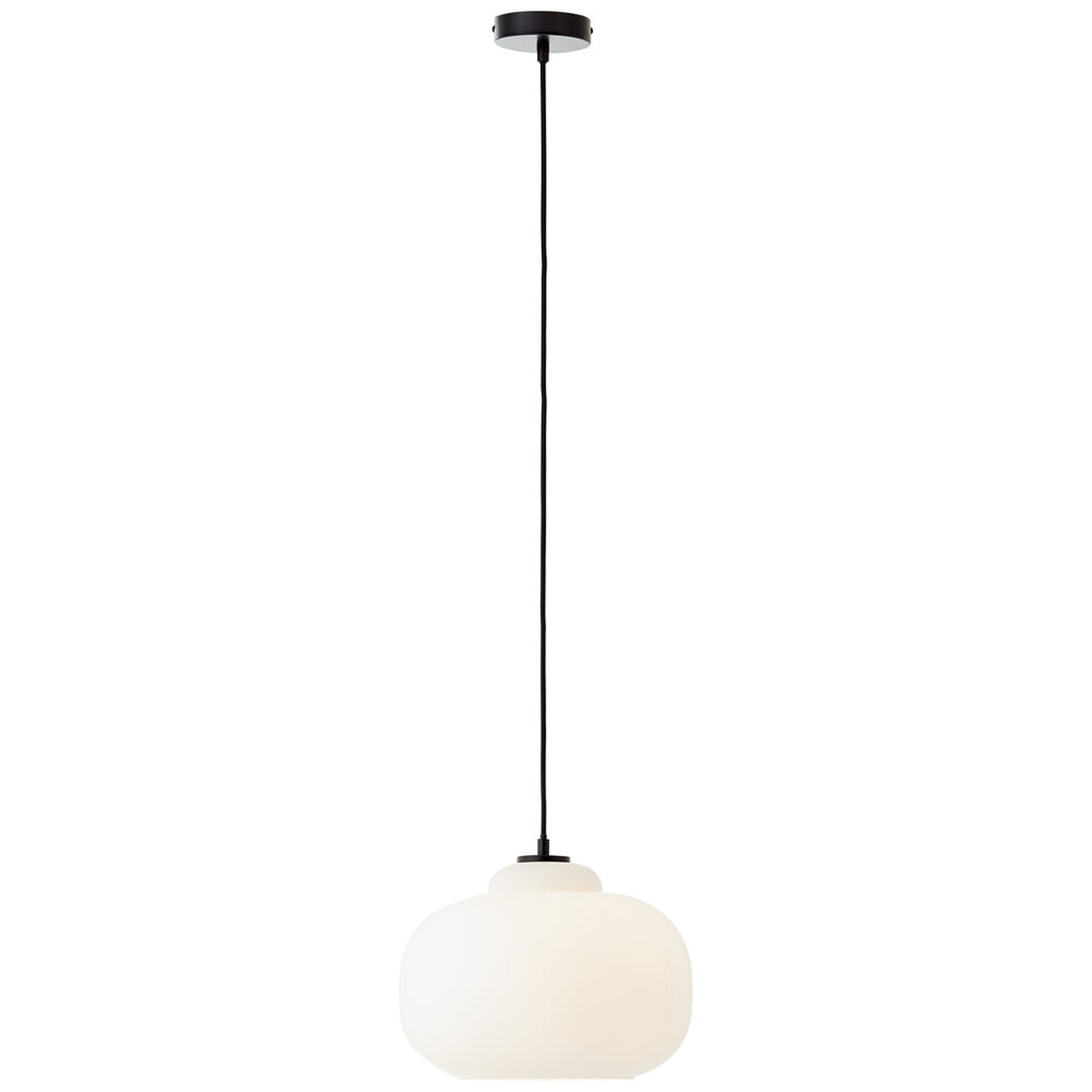 Pendelleuchte 128.5 x 30 cm Weiss Glas Pendellampe Modern Skandi Harmonisch