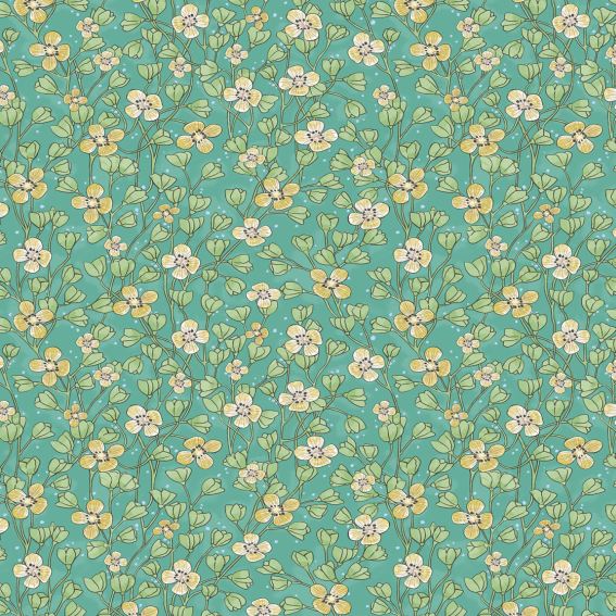 Eijffinger RICEII | EF383535 | papier peint intissé floral | 0.53 m x 10.05 m | vert