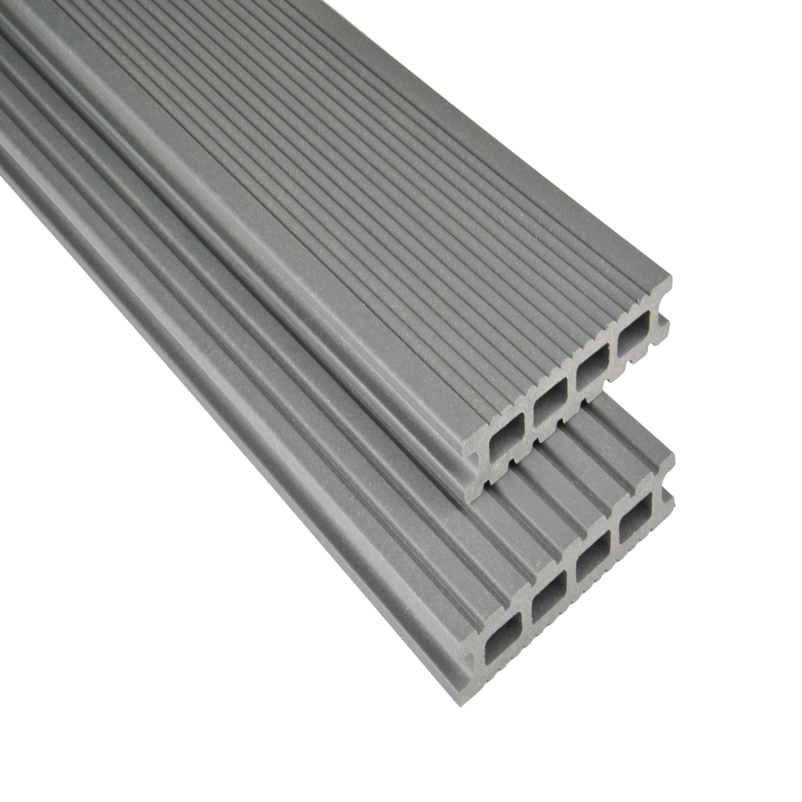 WPC Terrassendiele 14.5 x 2.6 cm Bodendiele Hohlkammer Exklusiv Grau Terrasse Kovalex