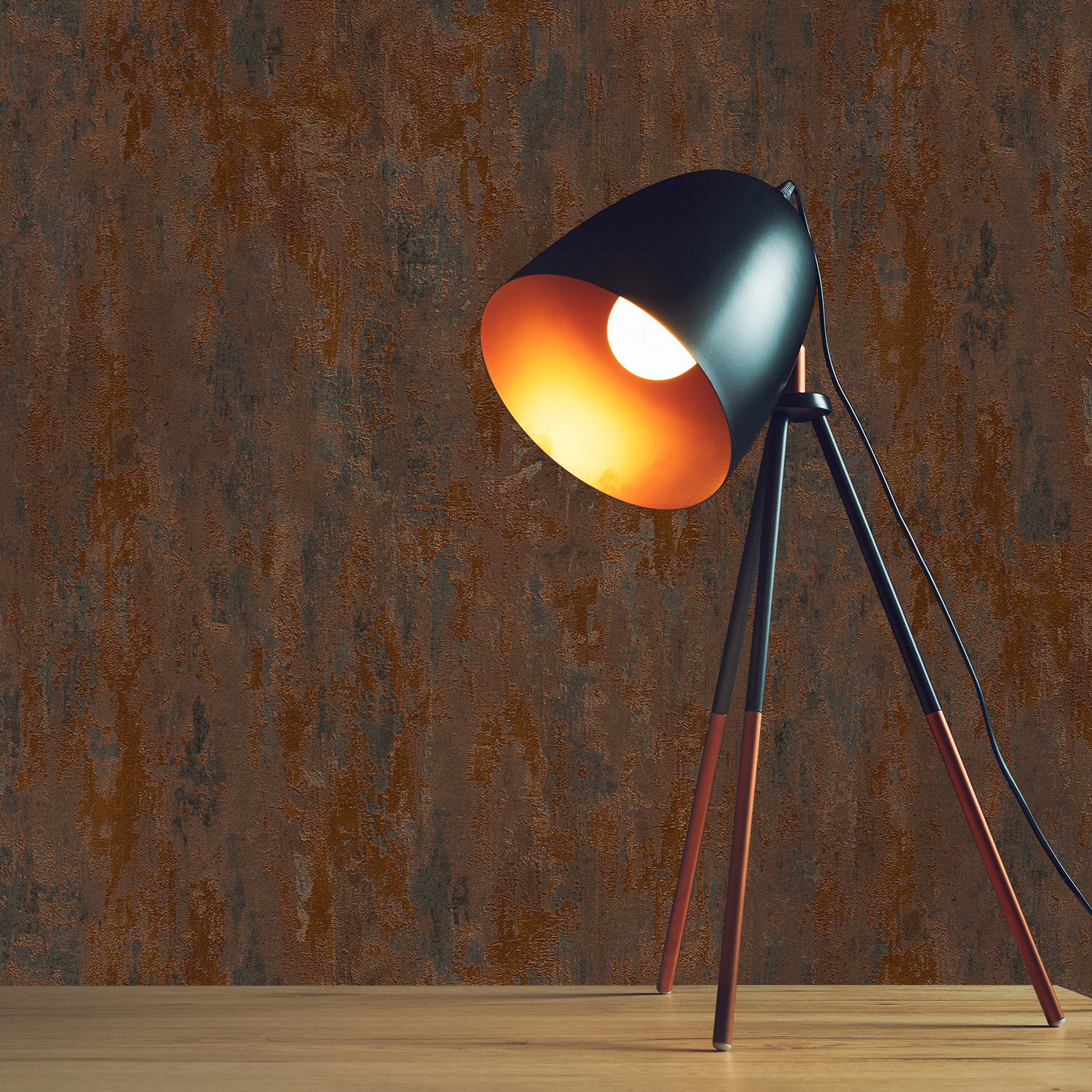 Tapete Urban M1-No.61 Vliestapete Orange Kupfer Unitapete Struktur