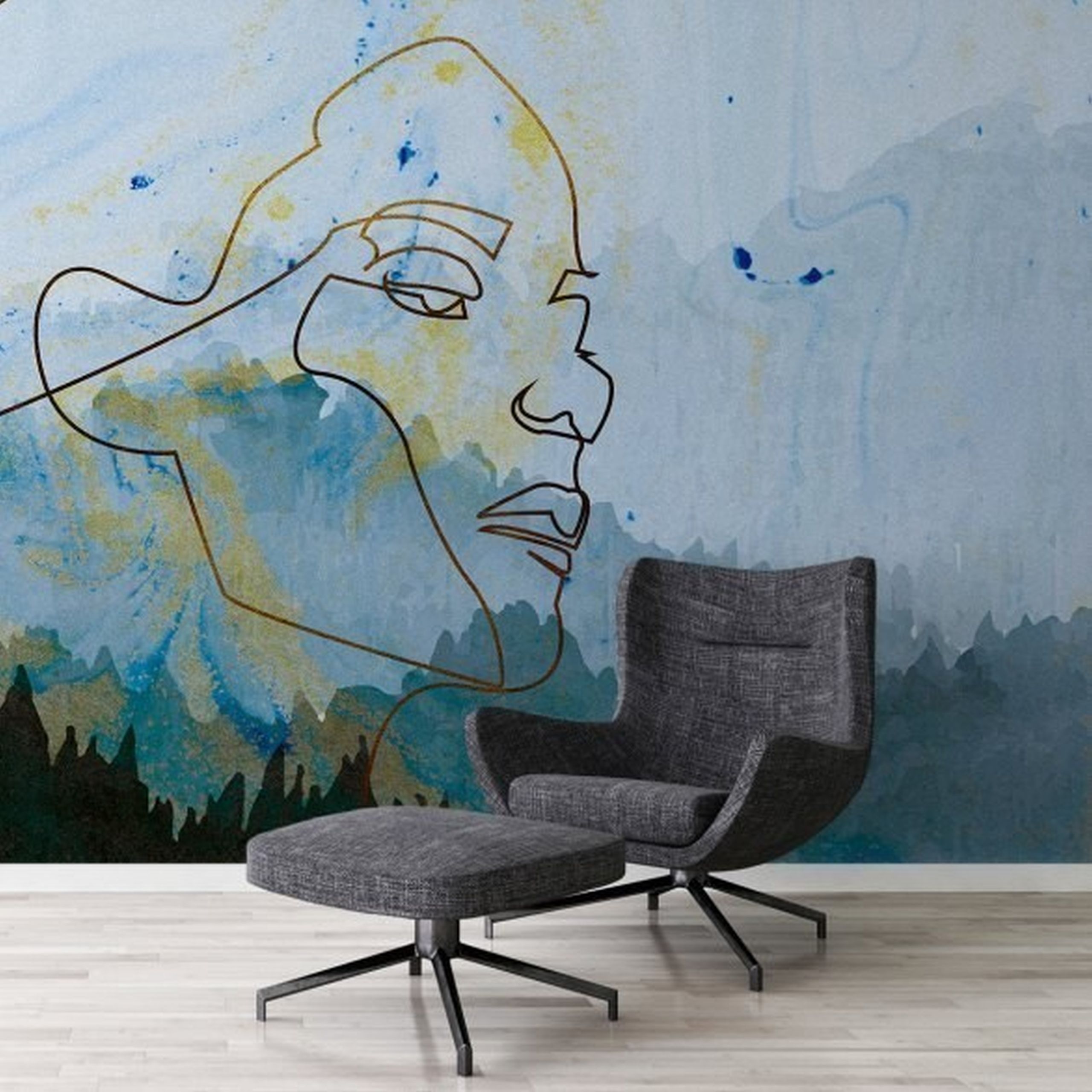 A.S. Creation | Atelier 47 | DD118035 | Fototapete | Vlies | 400 x 270 cm | Wald & Pflanzen | Blau