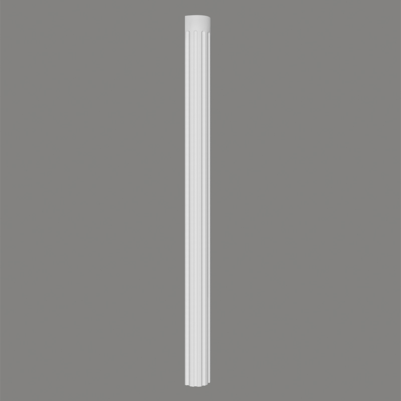 Mardom Halbsäule C3001H Profoam 180 x 90 x 2400 mm Weiß für Hauptkapitell und Fußteil