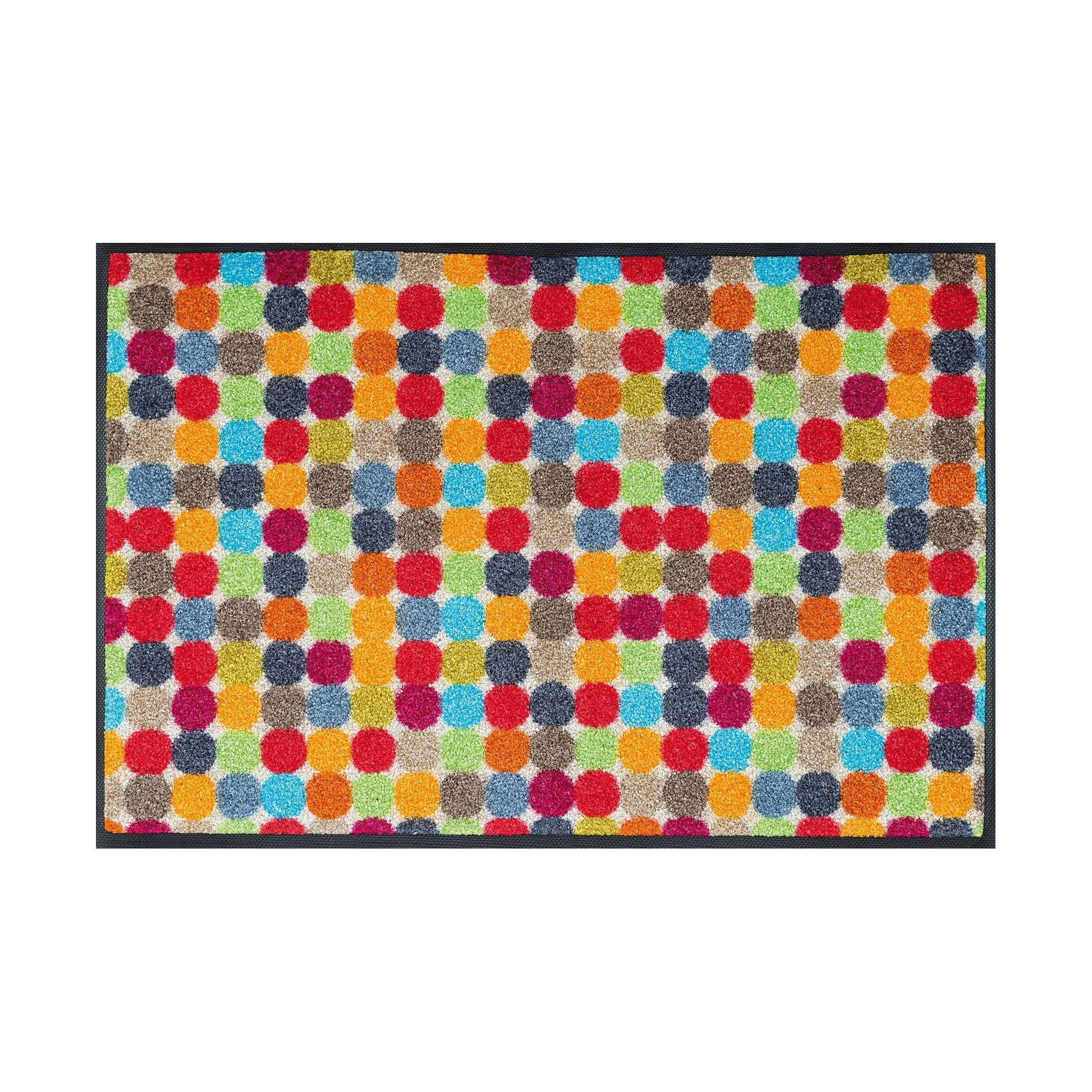 Fußmatte Pünktchenspiel Schmutzfangmatte waschbar verschiedene Größen Floornovo Trend Design