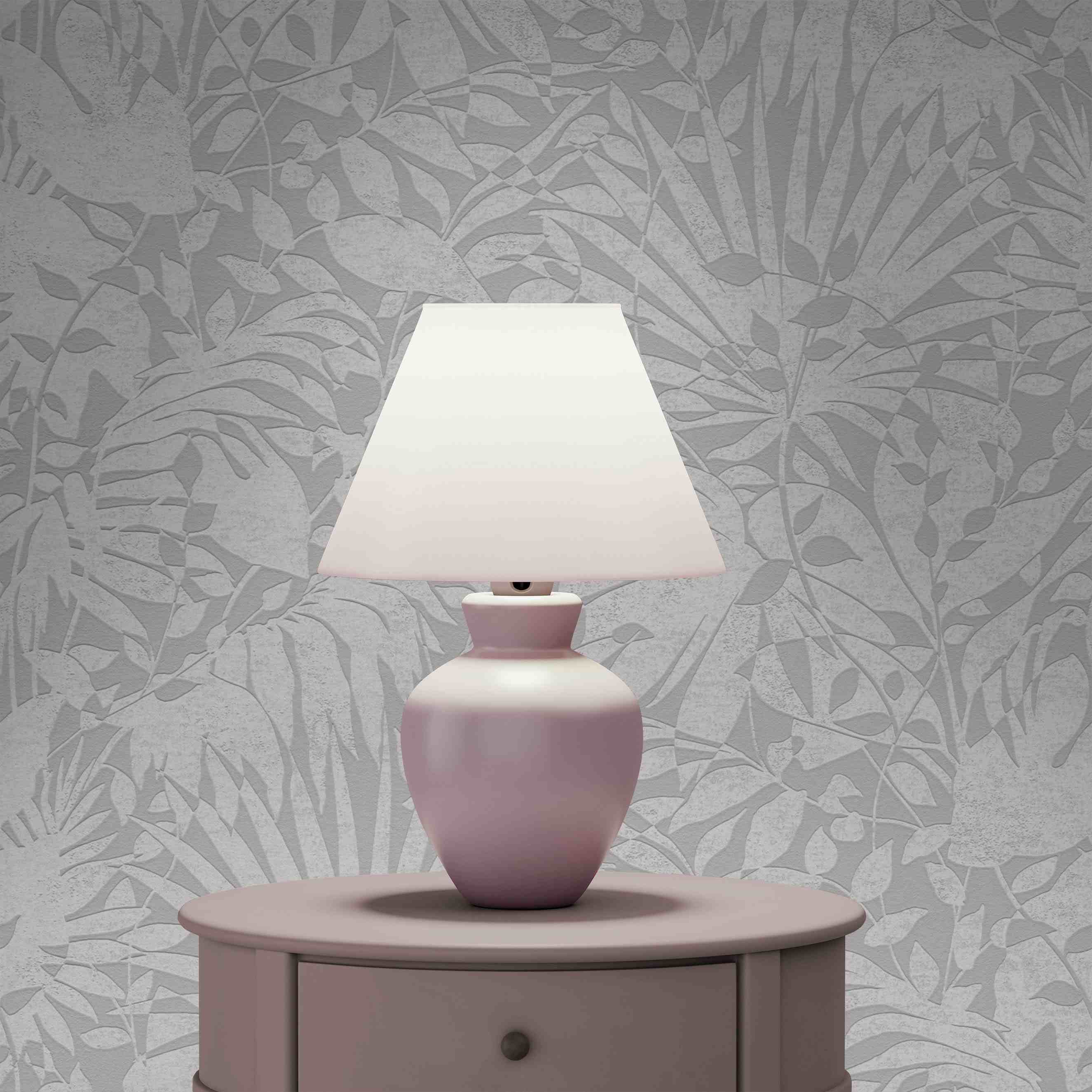 Tapete Pino Blumen M1-No.4068 | Vlies | Grau | Silber | Floral | Tadessi | 10.05 x 0.53 m