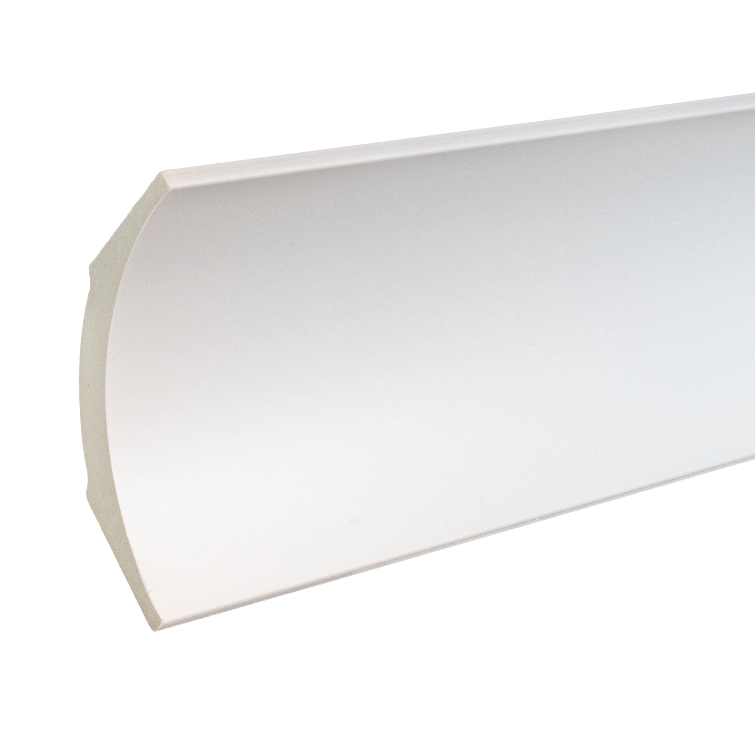 PROVISTON Stuckleiste Kunststoff Weiß - 95 x 95 x 2000 mm Moderne Leiste für die Decke