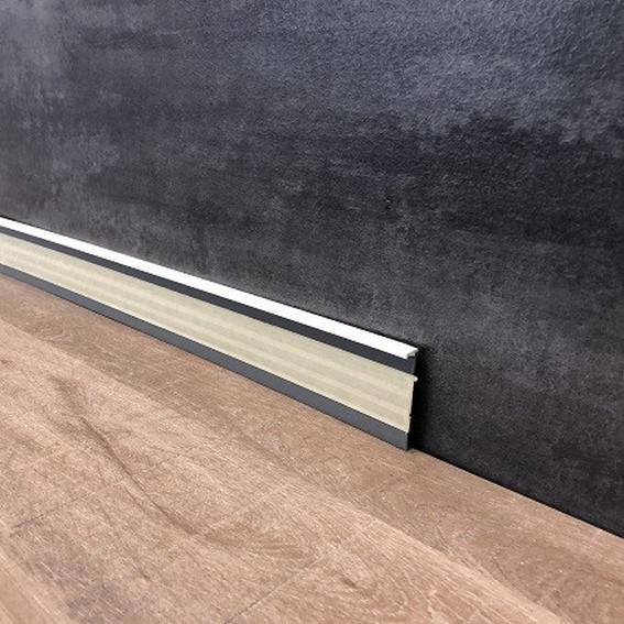Plinthe "Ancona" PVC expansé rigide 6 x 55 x 2500 mm Blanc Plinthe moderne PROVISTON