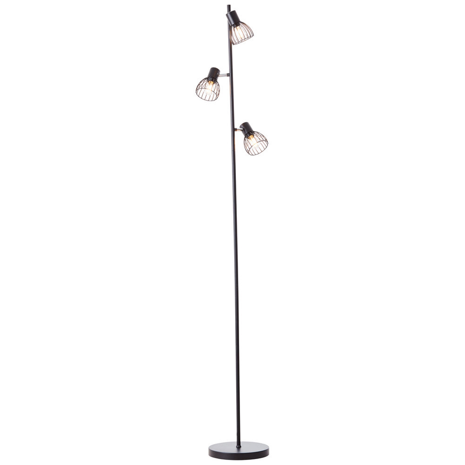 Stehleuchte 162 x 26 x 28 cm Schwarz Metall Stehlampe Skandi Retro Harmonisch