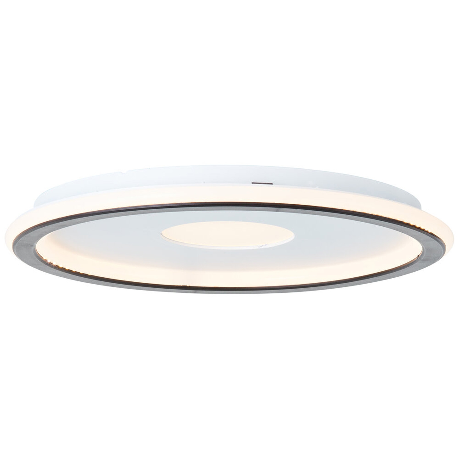 LED Deckenleuchte 3 x 30.8 cm Schwarz Kunststoff Deckenlampe Lichtfarbe: Warmweiß dimmbar Harmonisch