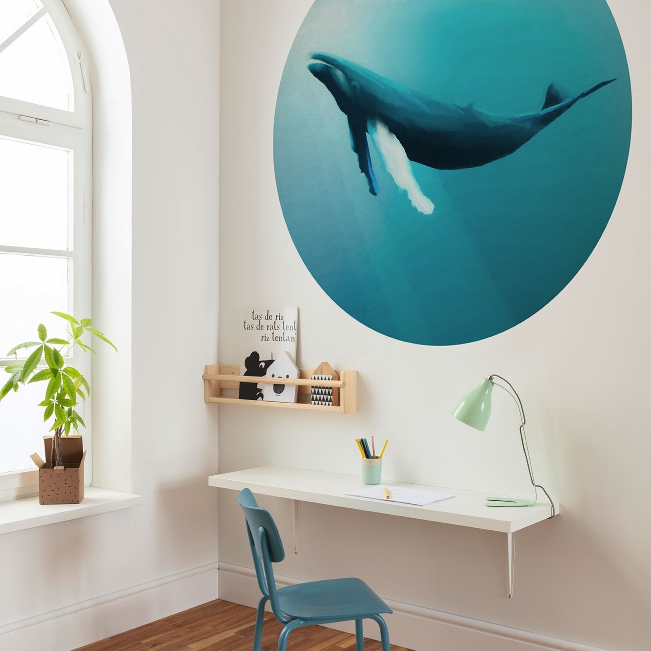 Komar Fototapete Disney Dot Whale Watching 125 x 125 cm Vlies Selbstklebend Wale Meeressäuger