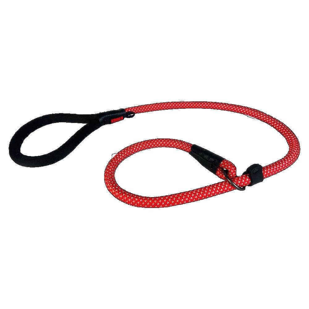 Kong | Hundeleine | Führleine | Reflektierend | 150 cm | Rot | Gepolstert | mit Karabiner | Robust