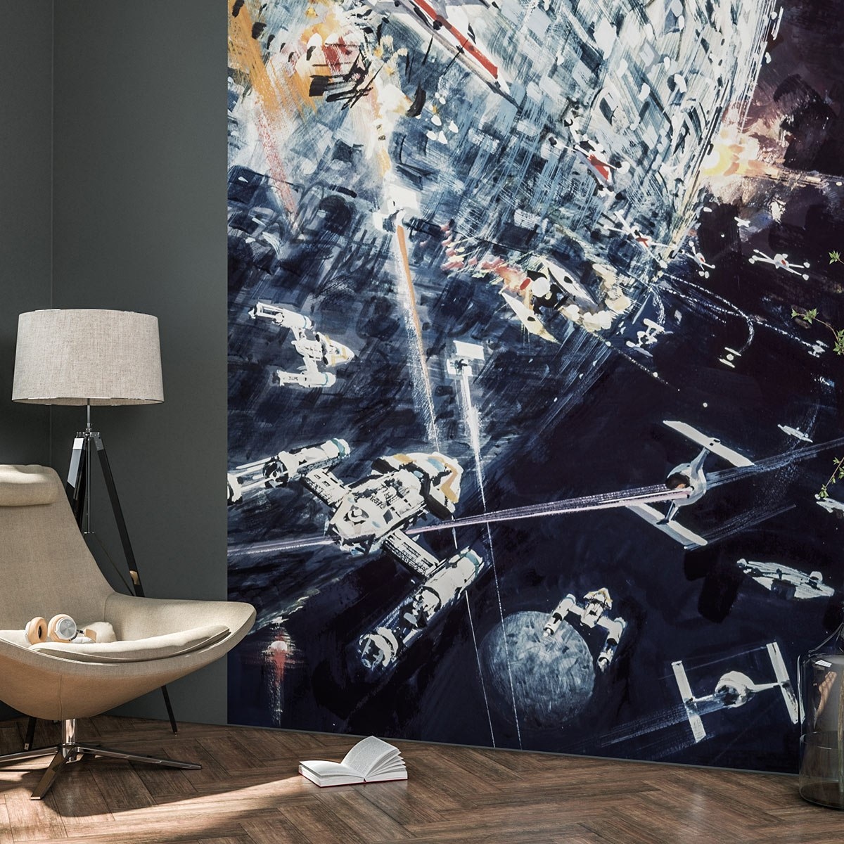 Komar Fototapete Star Wars Dogfight 275 x 200 cm Vlies Intergalaktik Rebellen Todesstern Superwaffe