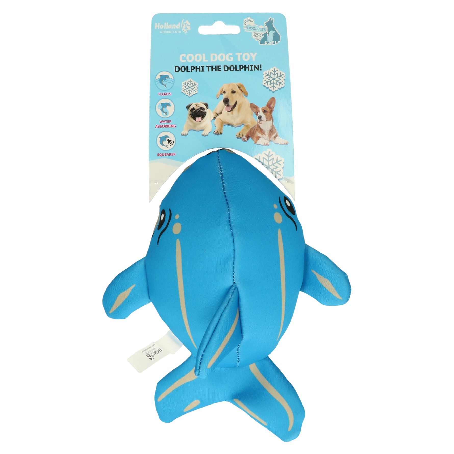 CoolPets | Hundespielzeug | Dolphi der Delfin | Kauspielzeug | wirkt erfrischend | Schwimmfähig