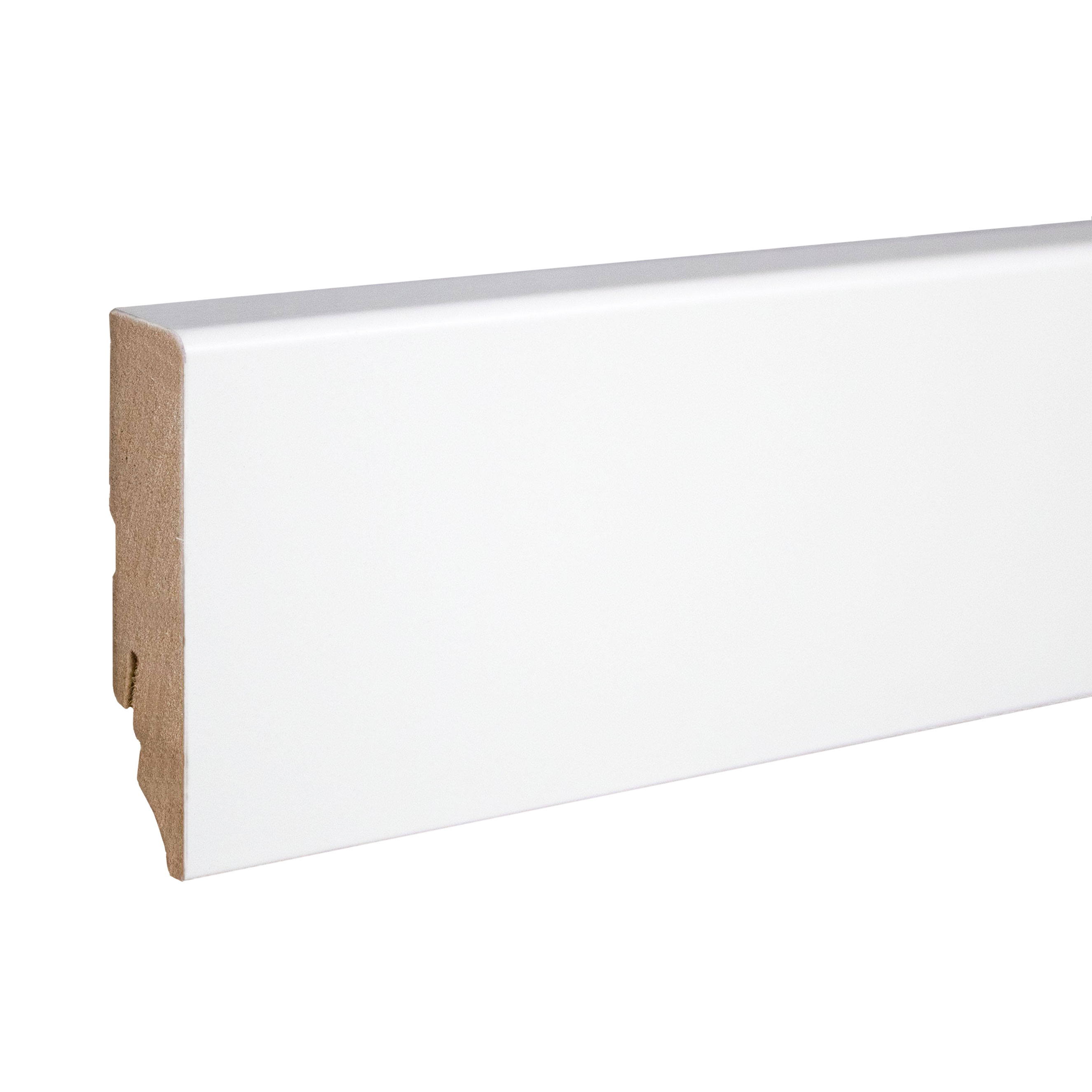 Neuhofer | Sockelleiste | 19 x 70 x 2400 mm | Weiß Lackiert | Fußleiste Modern
