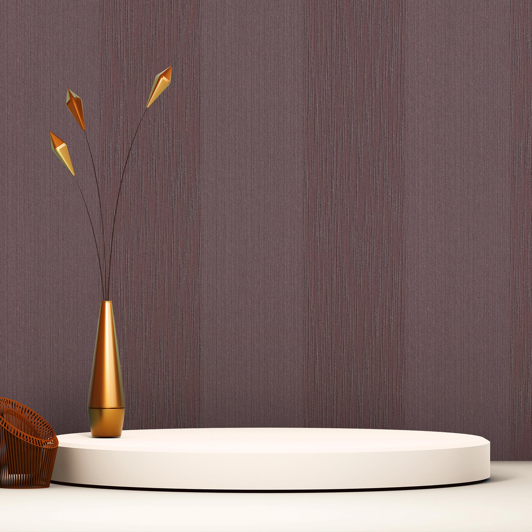 Tapete Streifen Lio M1-No.3801 Vliestapete Lila Metallic Blockstreifen Struktur