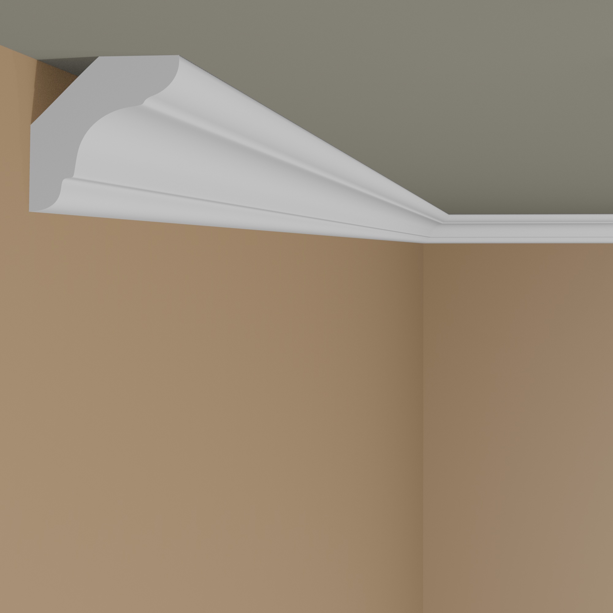 Marbet | Stuckleiste "E-24" | Styropor Deckenleiste | 29 x 29 x 2000 mm | Polystyrol Leiste | Weiß