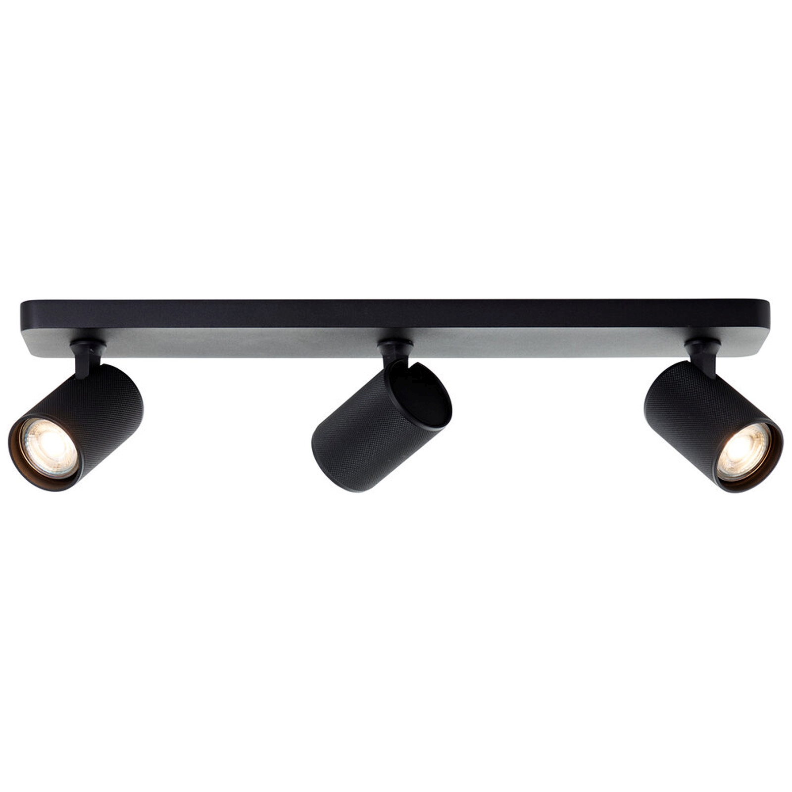 LED Deckenleuchte 12.1 x 9 x 53 cm Schwarz Metall Deckenlampe Modern Lichtfarbe: Warmweiß