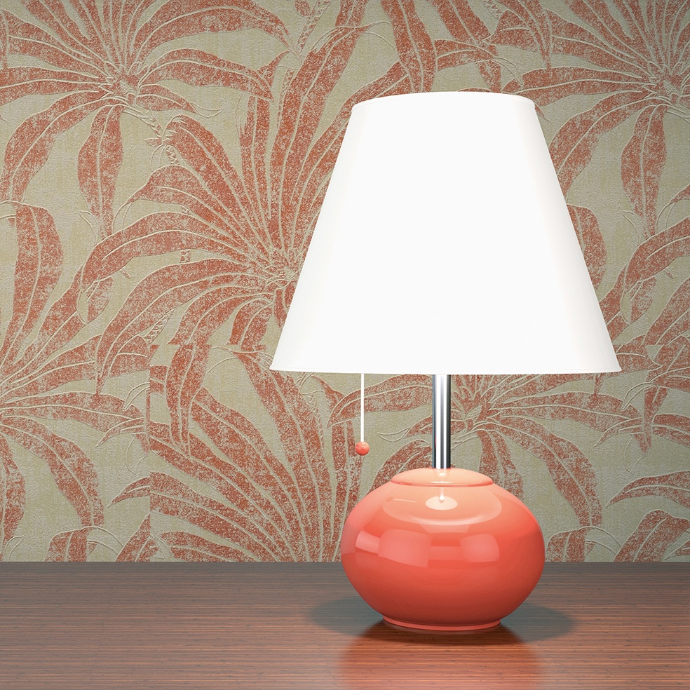 Tapete Lenni Blumen M1-No.11000 Vlies Beige Rot Tadessi 10.05 m x 0.53 m