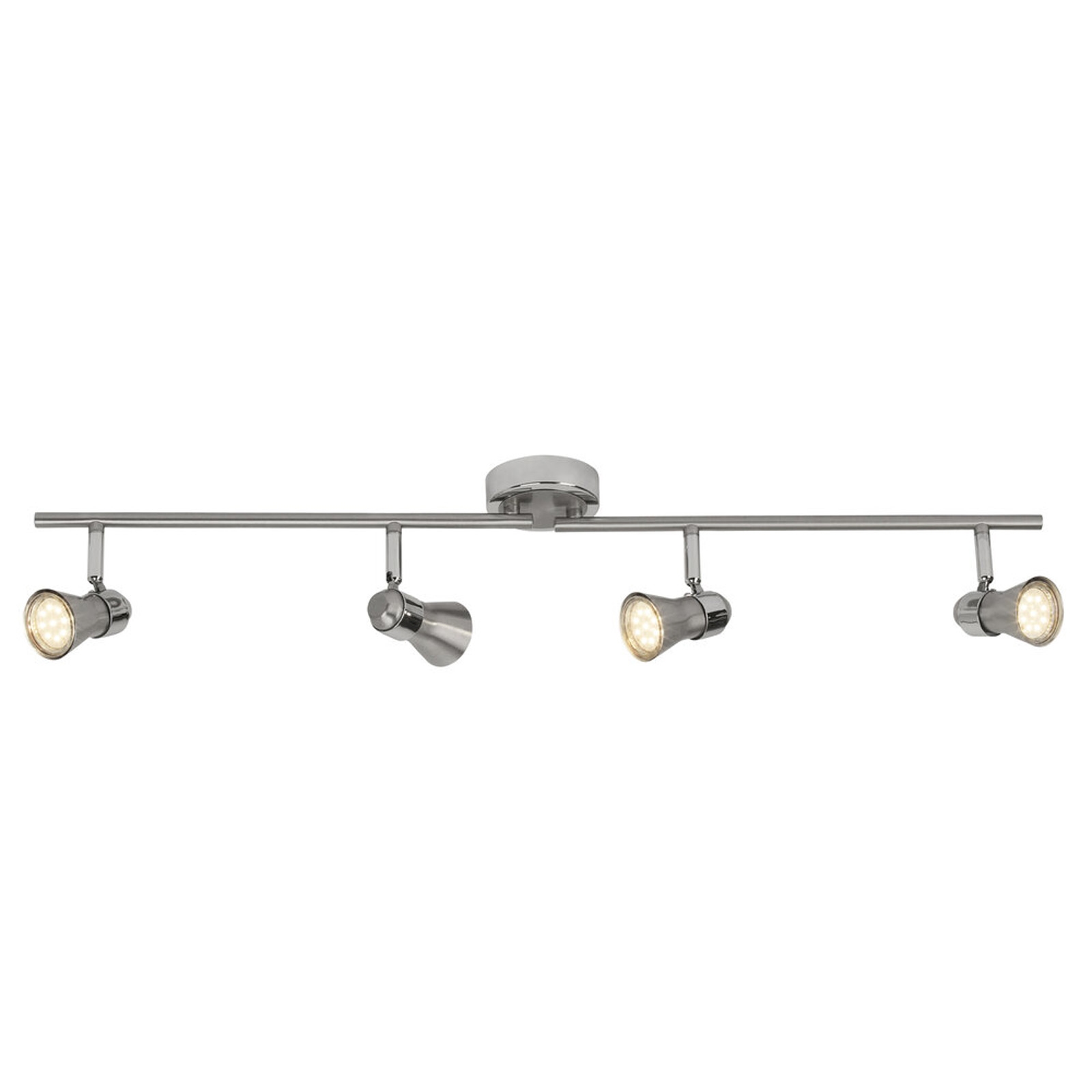 LED Deckenleuchte 15.5 x 8.5 x 70 x 5 cm Silber Metall Deckenlampe Kegel Basic Lichtfarbe: Warmweiß