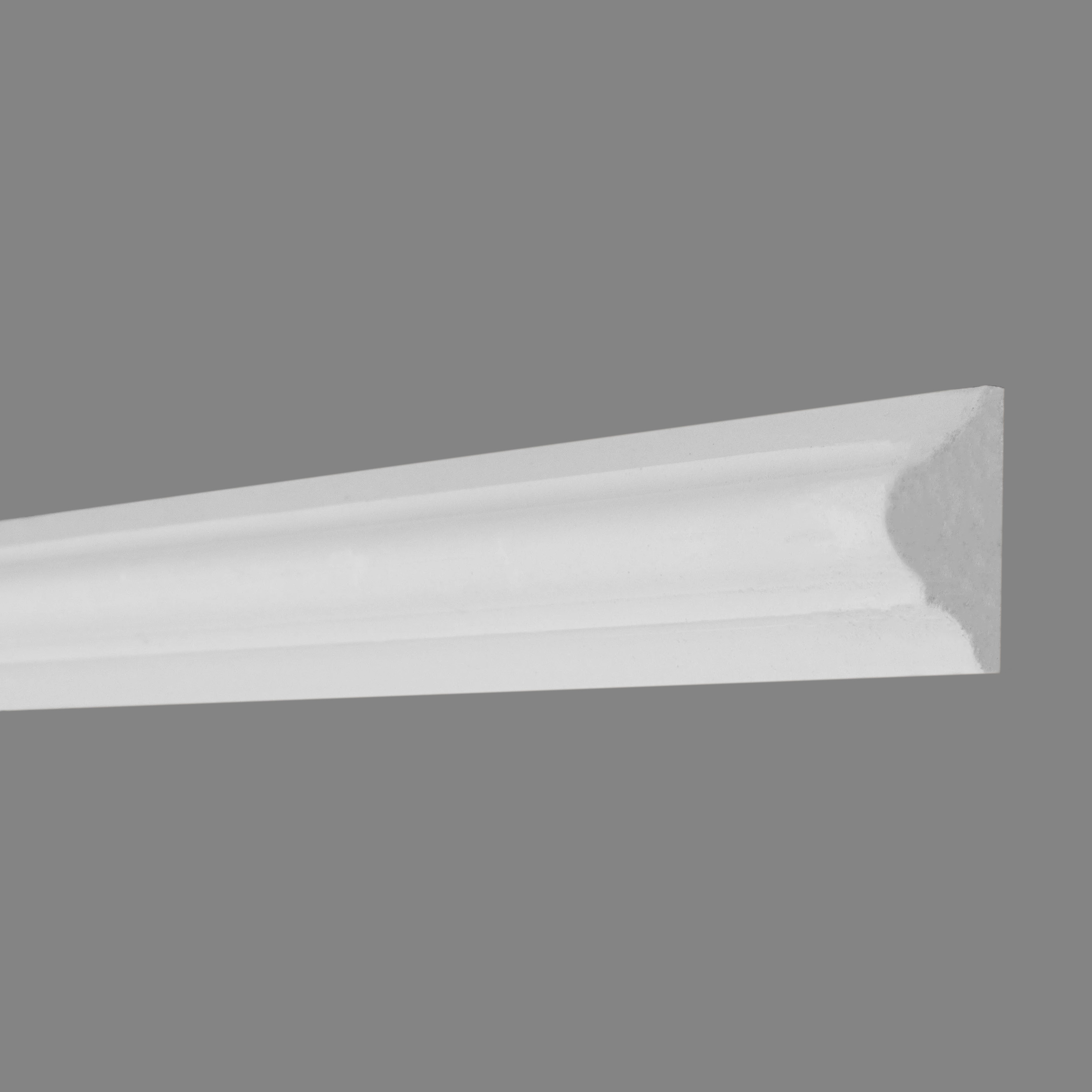 PROVISTON | Cimaise en plâtre | 30 x 15 x 1000 mm | Moulure murale | Blanc