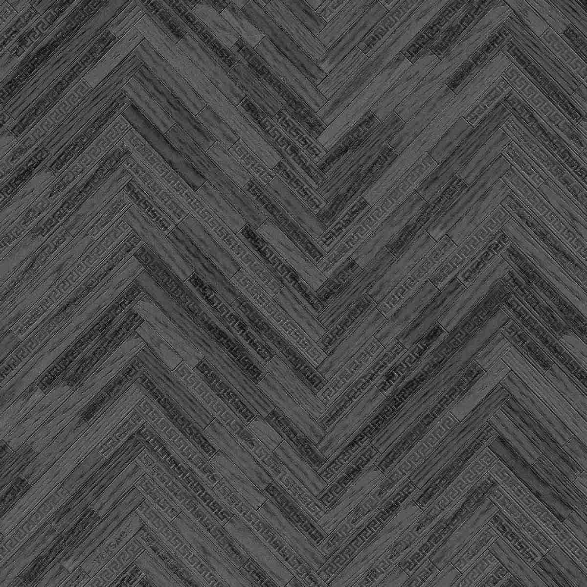 Design Tapete Versace 4 | No. 10200 | Vliestapete Holzoptik | 0.70 m x 10.05 m | Grau