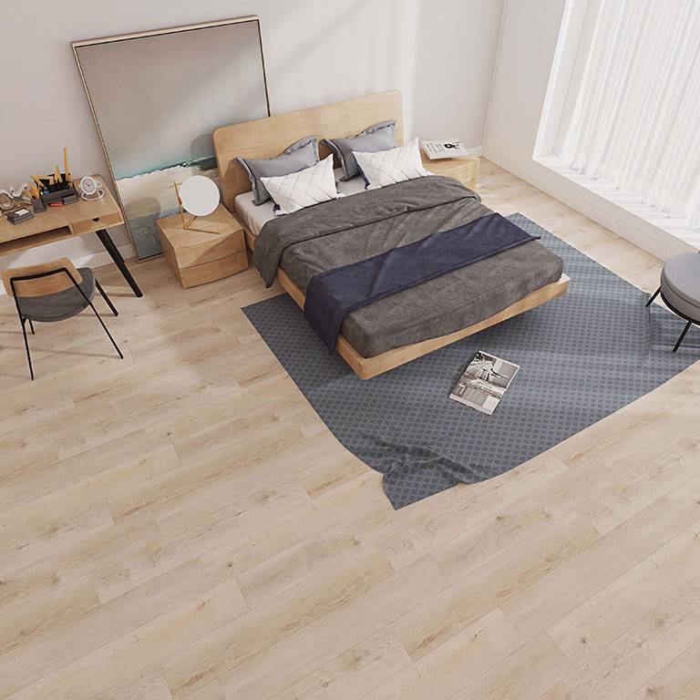 Check One Sol vinyle PVC 2438 Ziesar 1220 x 180 x 4.5 mm Vinyle clipsable Chêne clair