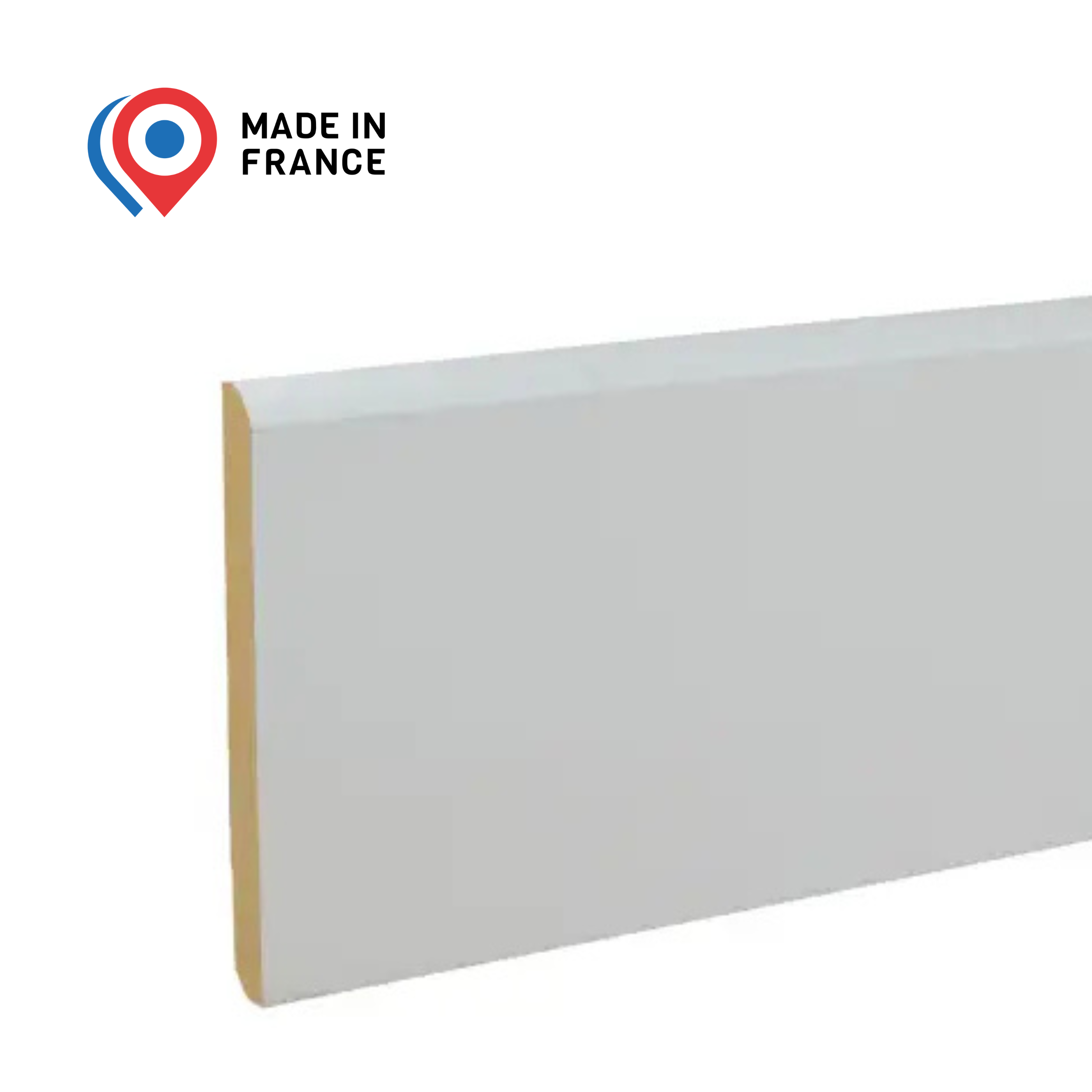 PROVISTON Plinthe 10 x 100 x 2440 mm MDF Prépeinte Plinthe arrondie lot de 10
