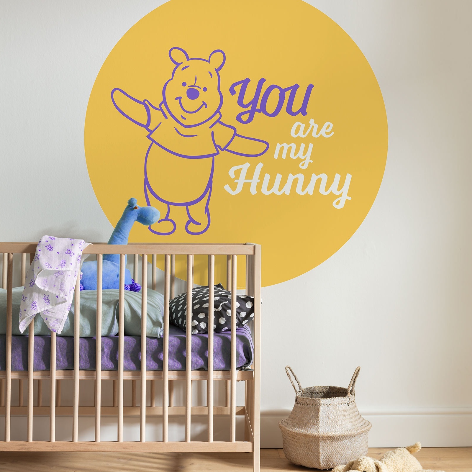 Papel pintado fotográfico Komar Disney Dot Winnie the Pooh Mi Miel 125 x 125 cm Tejido no tejido Autoadhesivo Aventura de Miel