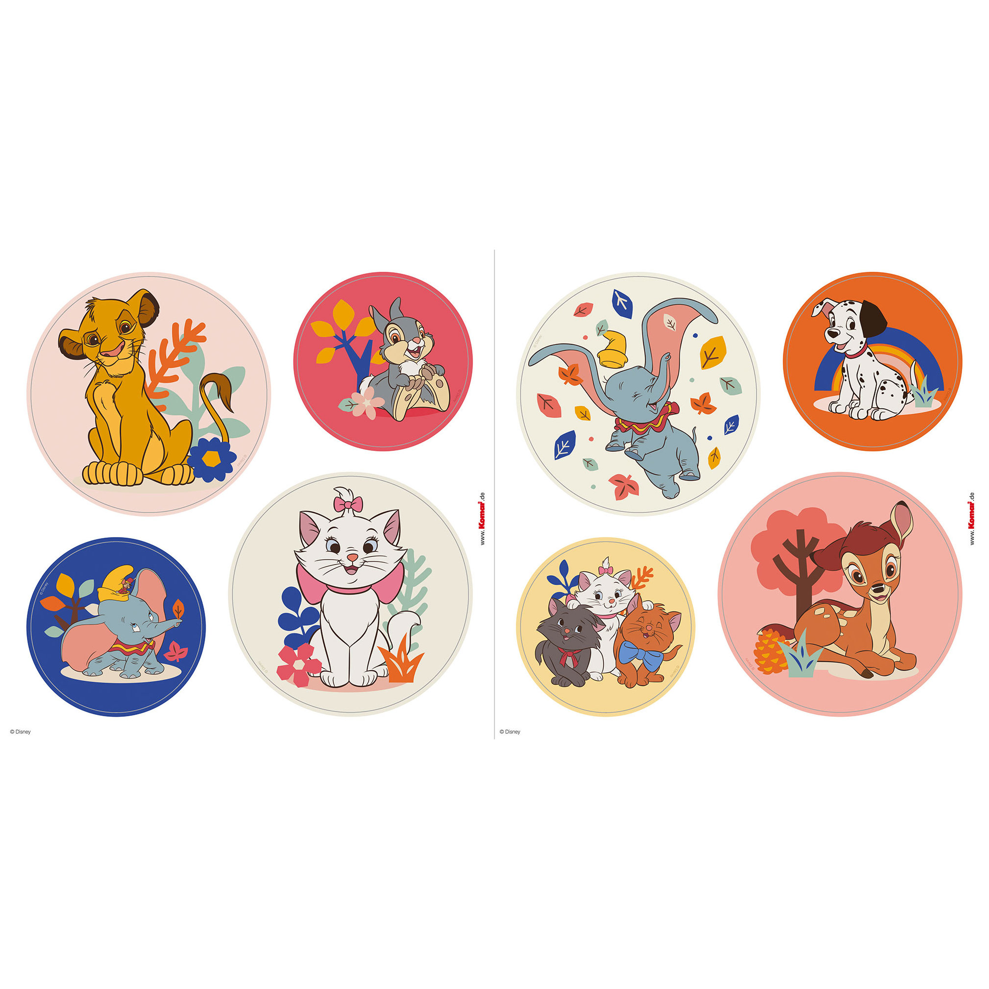 Komar Fenstersticker - Disney Better Together - 30 x 30 cm - Fensteraufkleber - Kinderzimmer