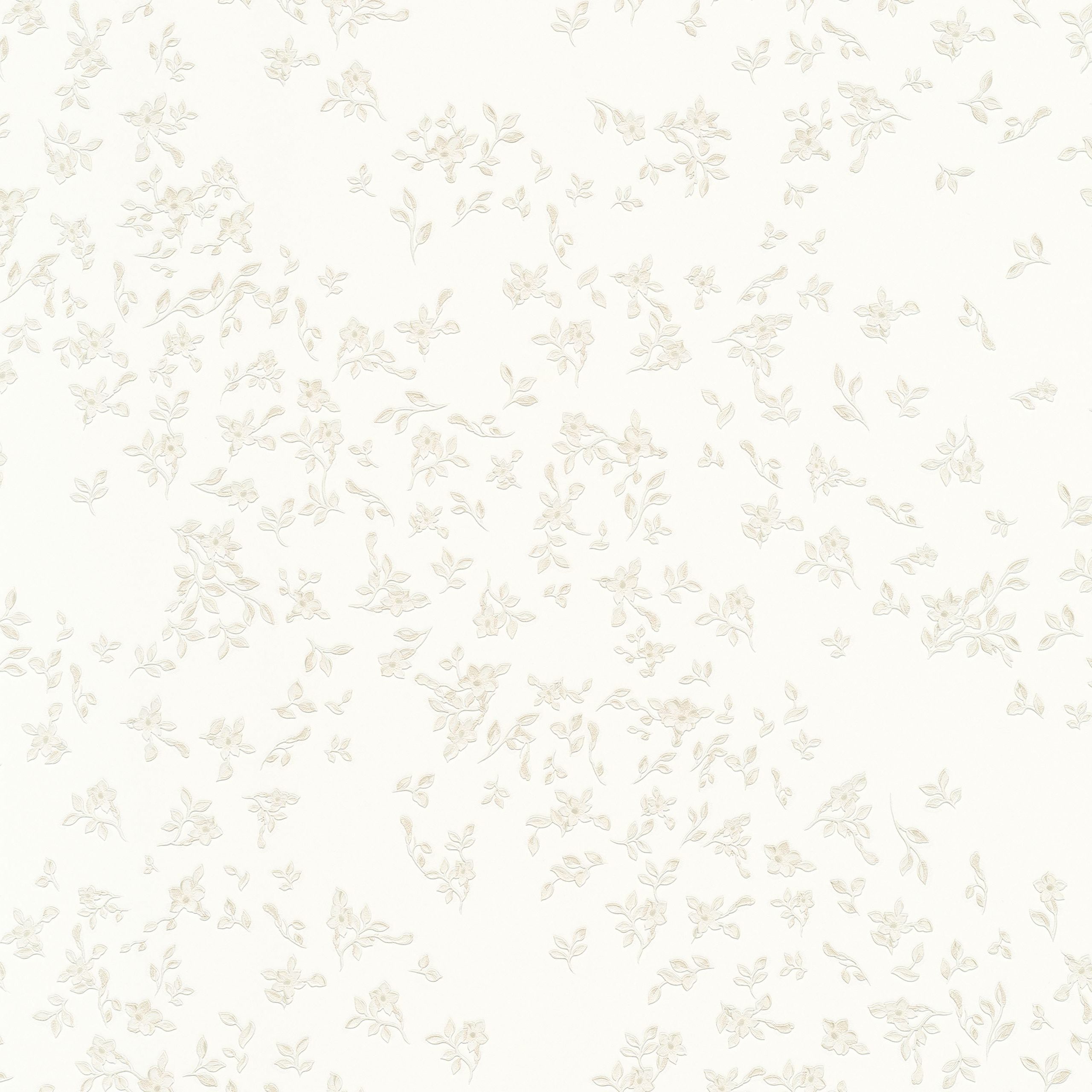 Design Tapete Versace 4 | No. 10223 | Vliestapete Blumenoptik | 0.70 m x 10.05 m | Creme