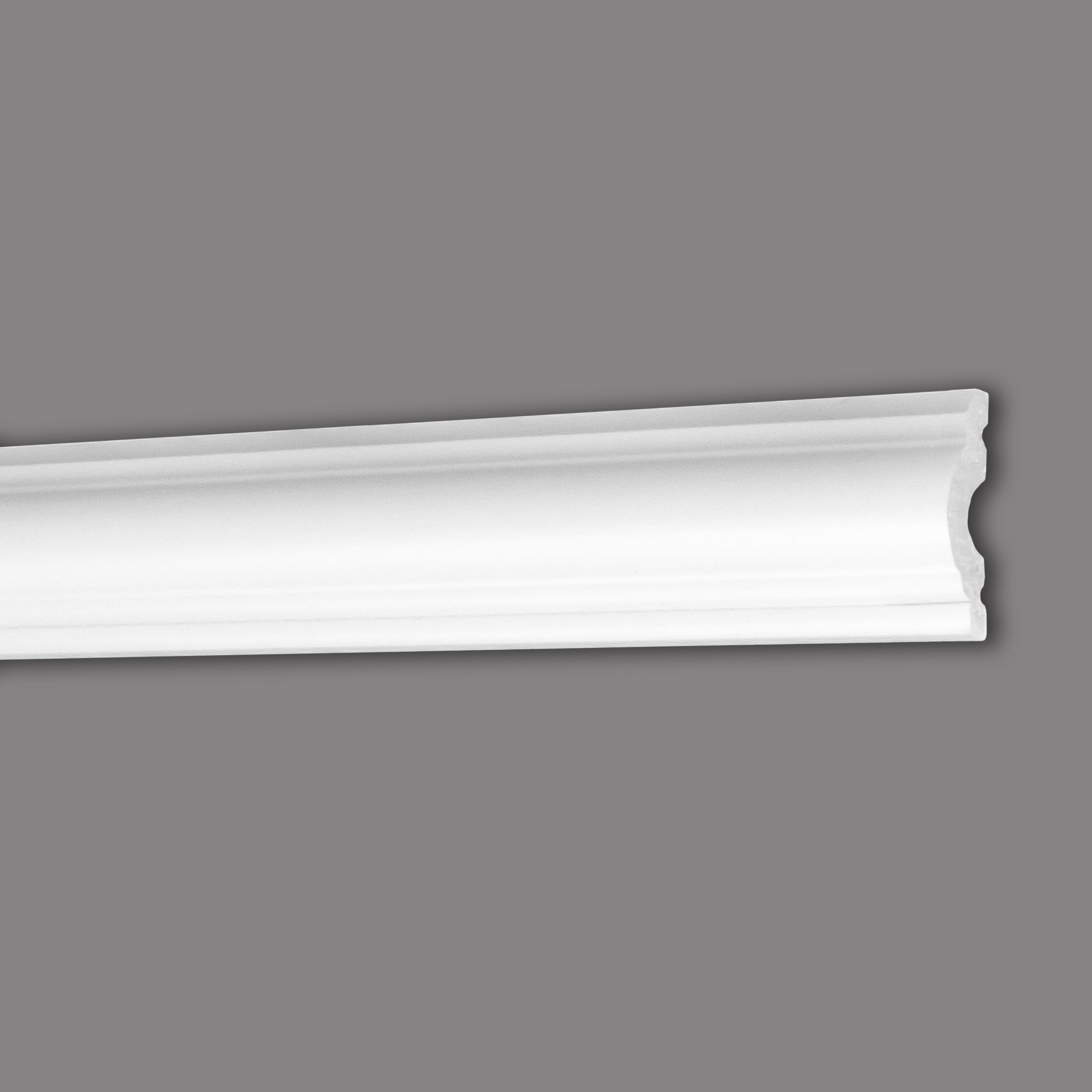 Marbet | Zierleiste "HW-1" | Styropor Wandleiste | 11 x 22 x 2000 mm | Polystyrol Leiste | Weiß