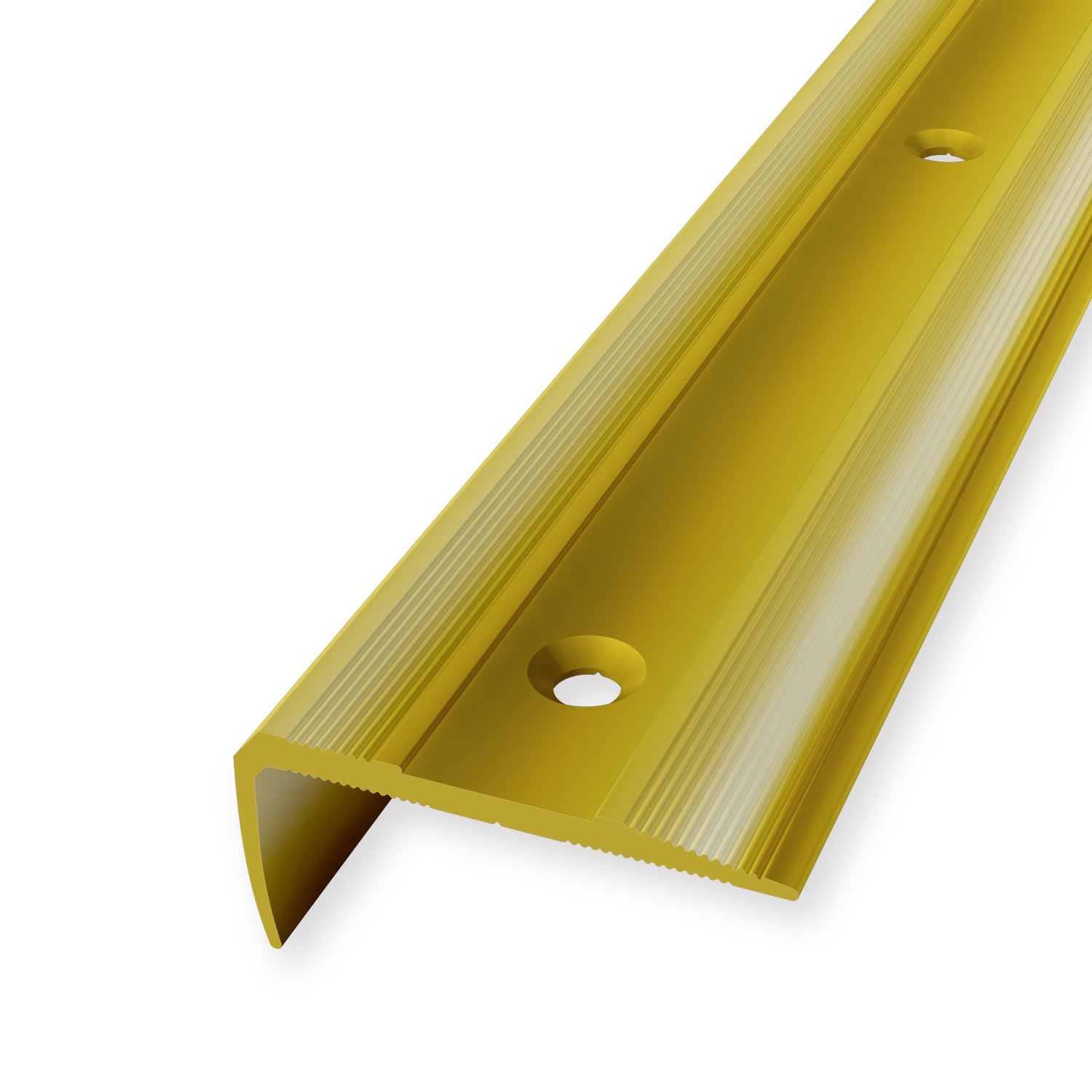 Treppenkantenprofil 16 x 38 mm Winkelprofil Geriffelt Versenkt Gebohrt versch. Varianten Küberit