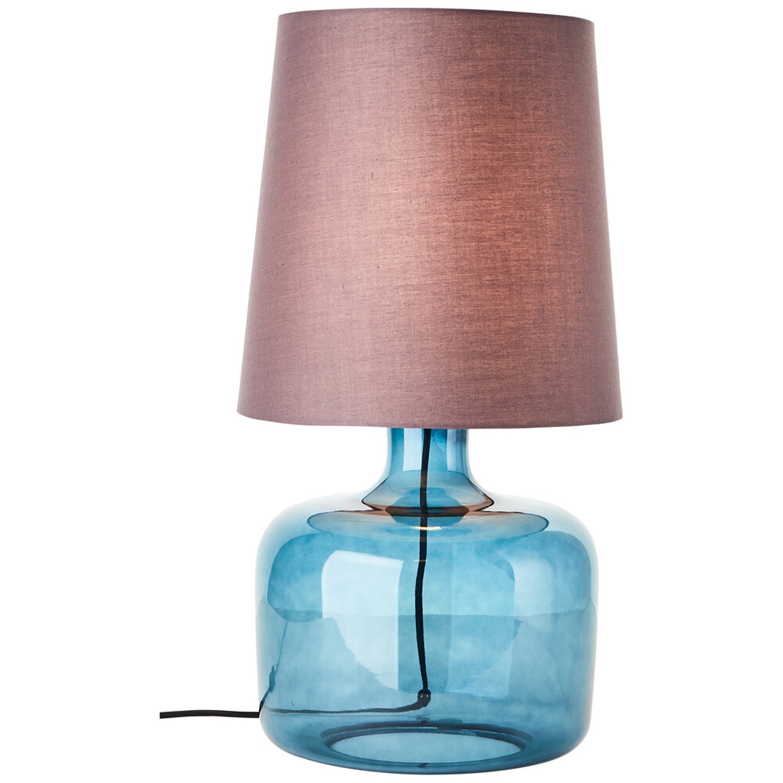 Tischleuchte 57 x 29.8 cm Blau Textil Tischlampe Modern Skandi Harmonisch