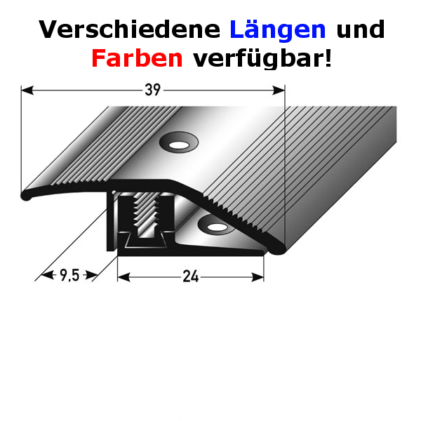 Auer Höhen- & Anpassungsprofile Trail B 39 mm Einfasshöhe 7 - 17 mm Aluminium eloxiert